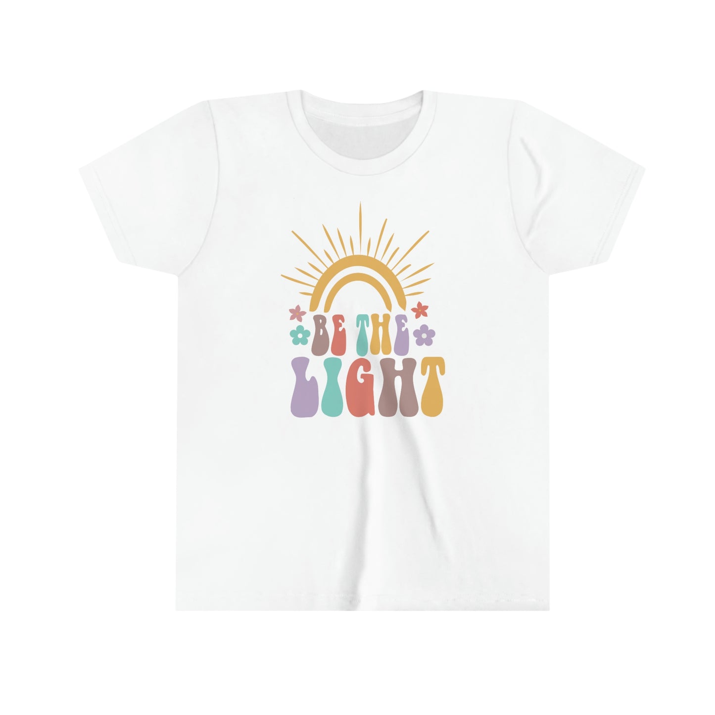 Kids Inspirational shirt Be the Light Bella+Canvas 3001Y Youth Short Sleeve Tee