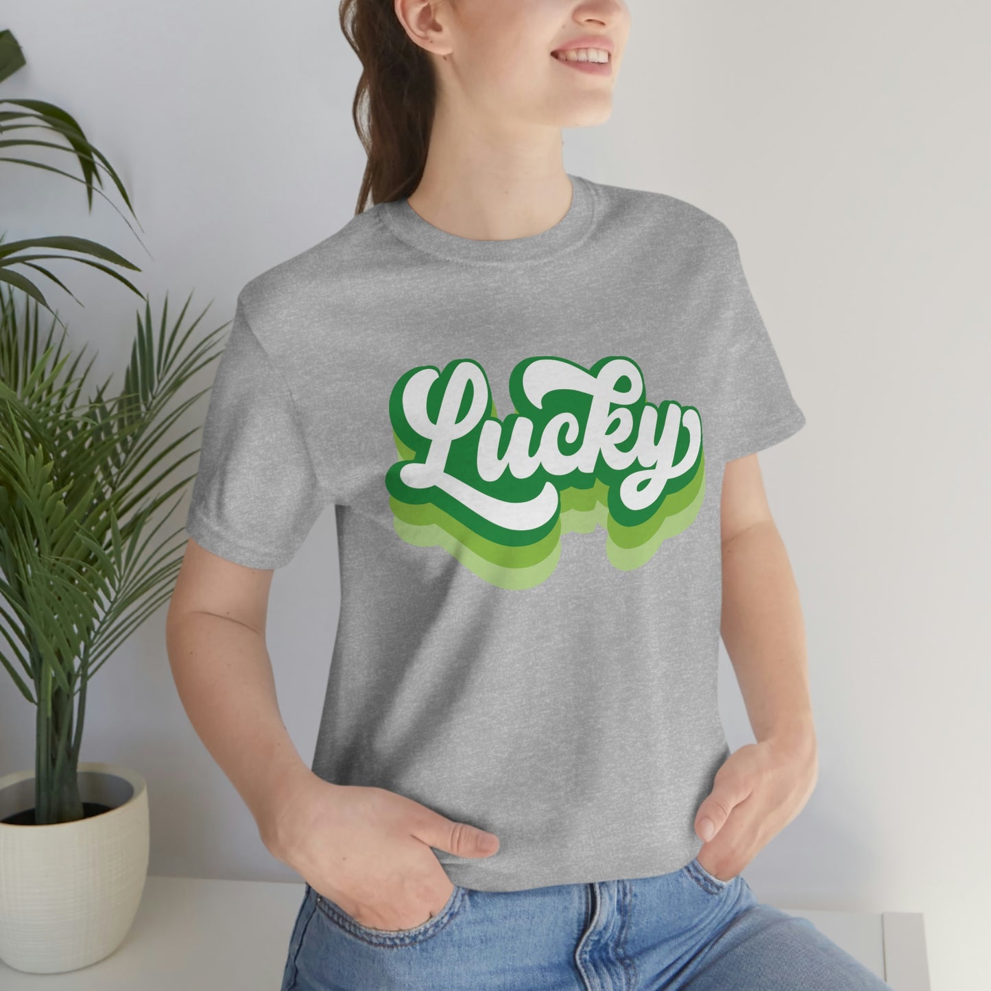 St. Patrick's Day Lucky Bella+Canvas 3001 Unisex Jersey Short Sleeve Tee