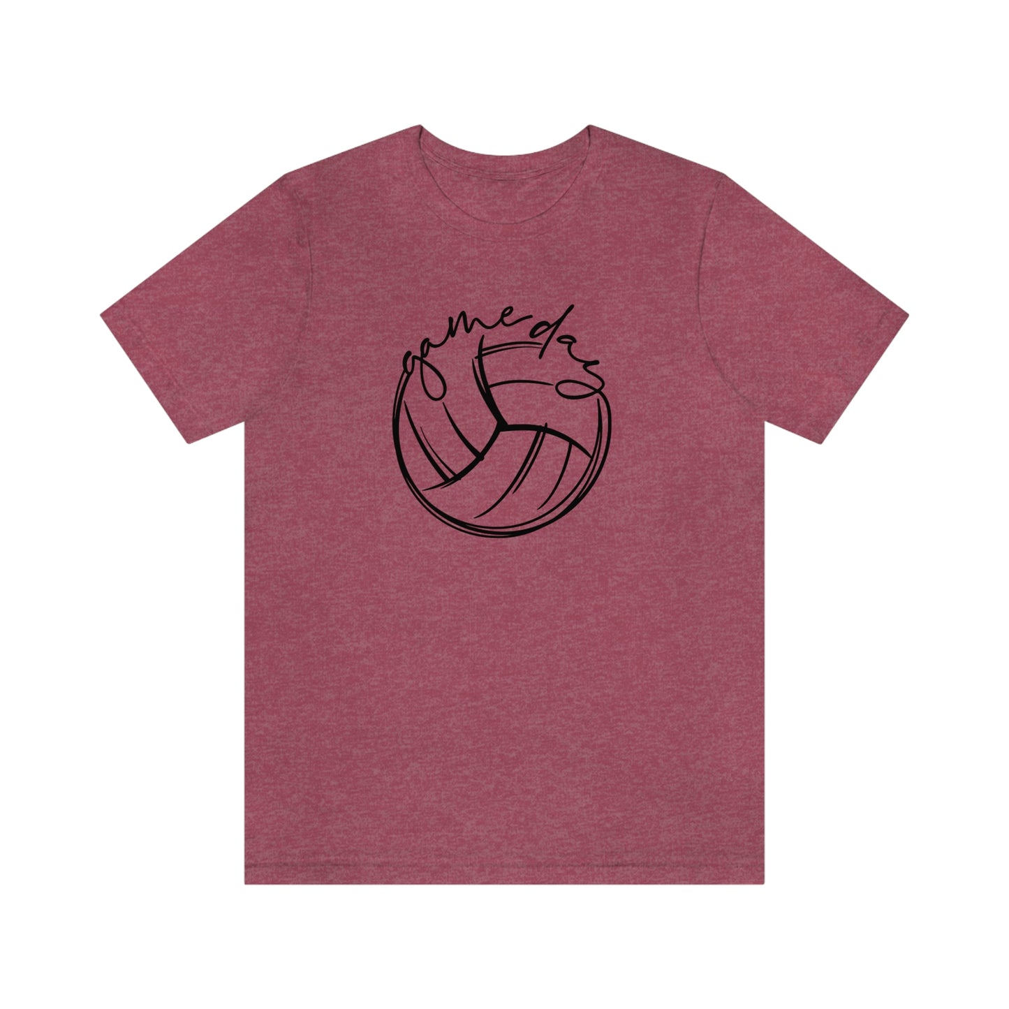 Volleyball Game Day Bella+Canvas 3001 Unisex Jersey Short Sleeve Tee