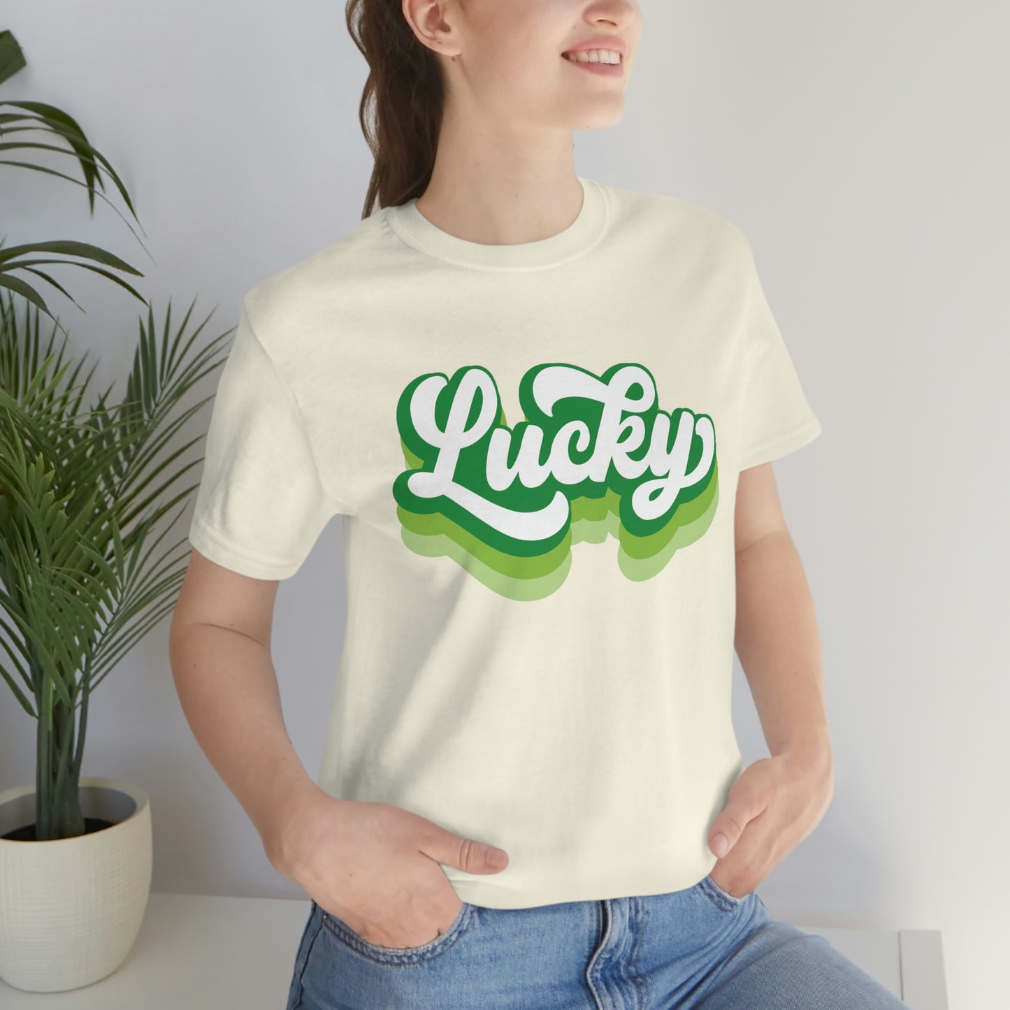 St. Patrick's Day Lucky Bella+Canvas 3001 Unisex Jersey Short Sleeve Tee