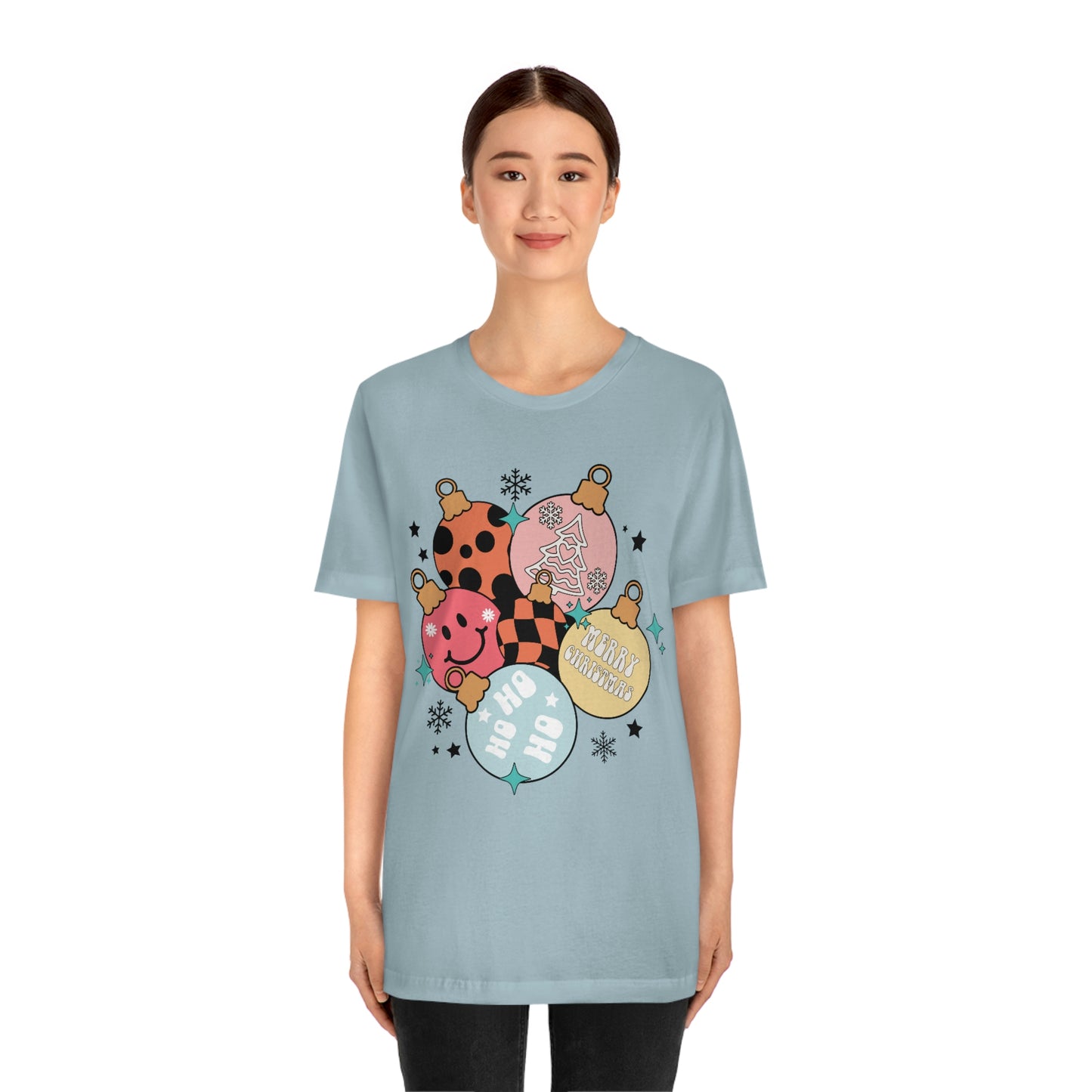 Retro Christmas Ornament Women's Bella+Canvas Short Sleeve Tee