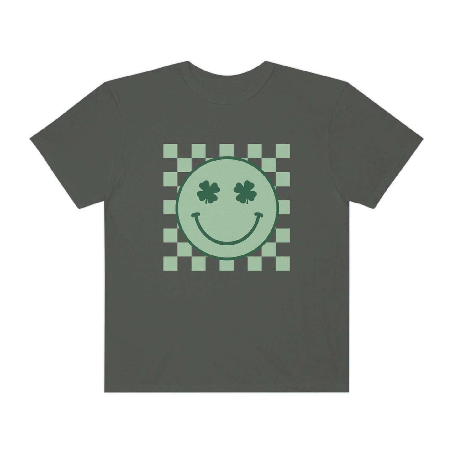 St. Patrick's Day Smiley Face Comfort Colors 1717 Unisex Garment-Dyed T-shirt