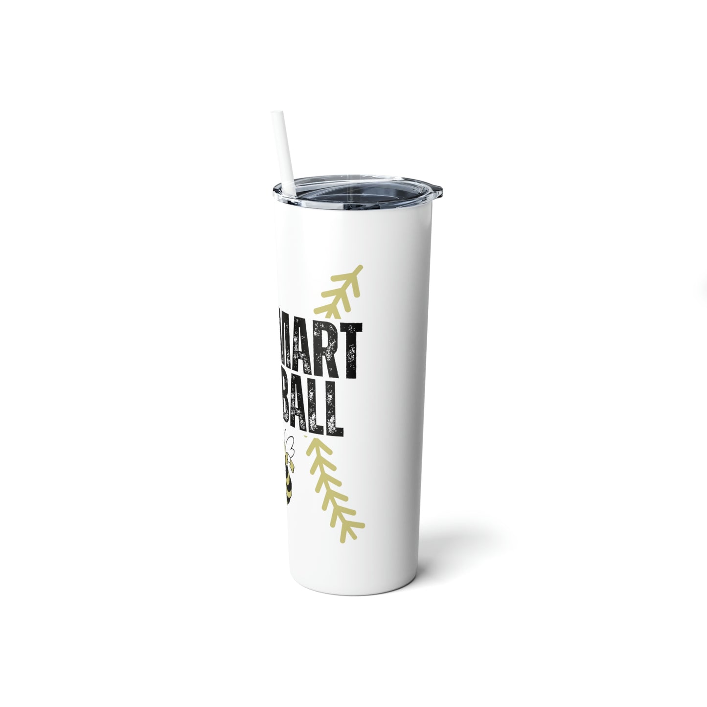 Rockmart Jackets Baseball School Spirit Skinny Steel Tumbler with Straw, 20oz