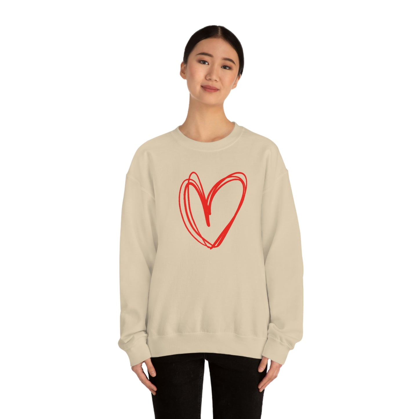 Heart Valentine Women's Unisex Heavy Blend Crewneck Sweatshirt