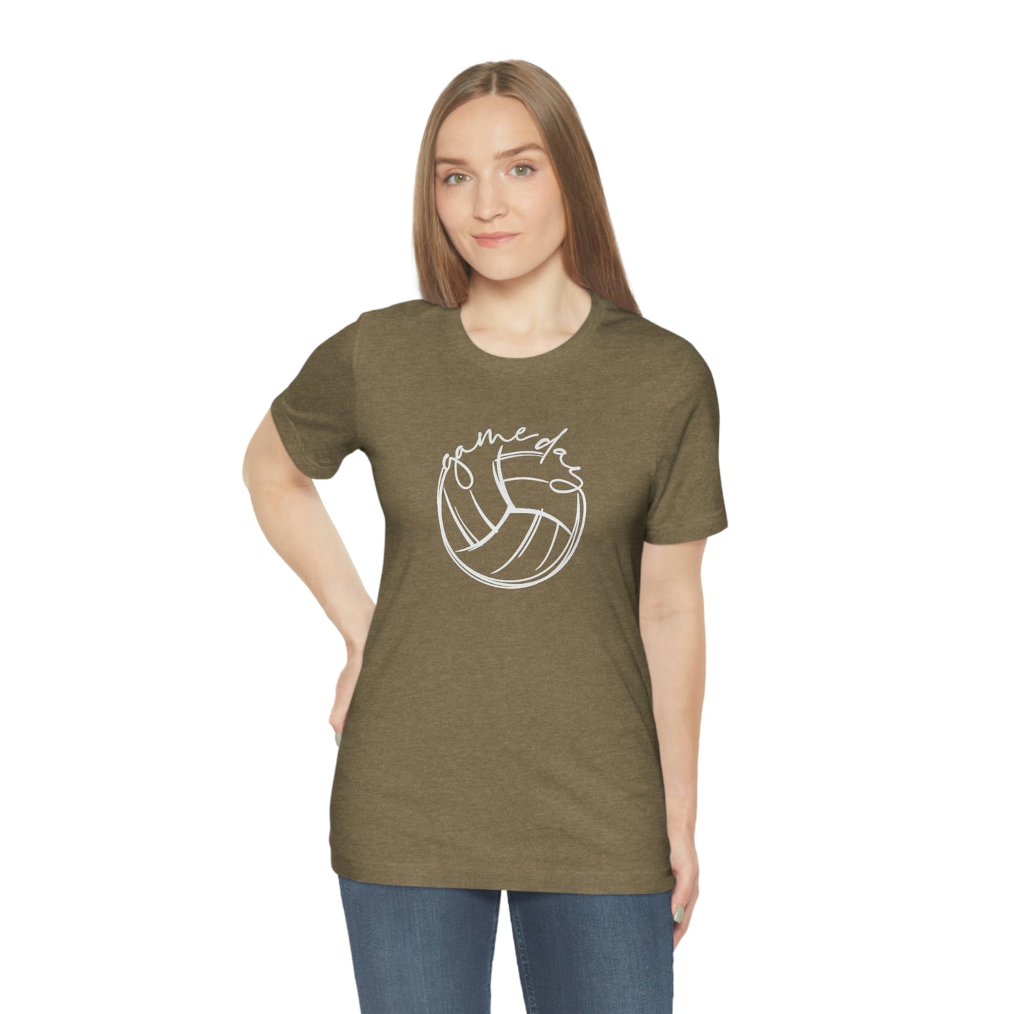 Volleyball Game Day Bella+Canvas 3001 Unisex Jersey Short Sleeve Tee