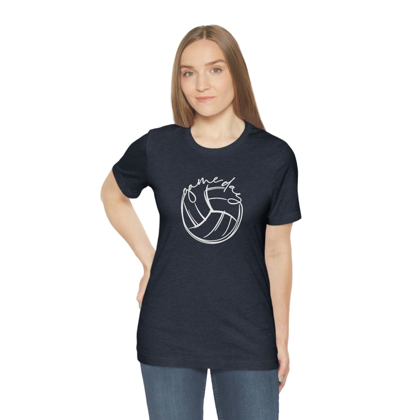 Volleyball Game Day Bella+Canvas 3001 Unisex Jersey Short Sleeve Tee