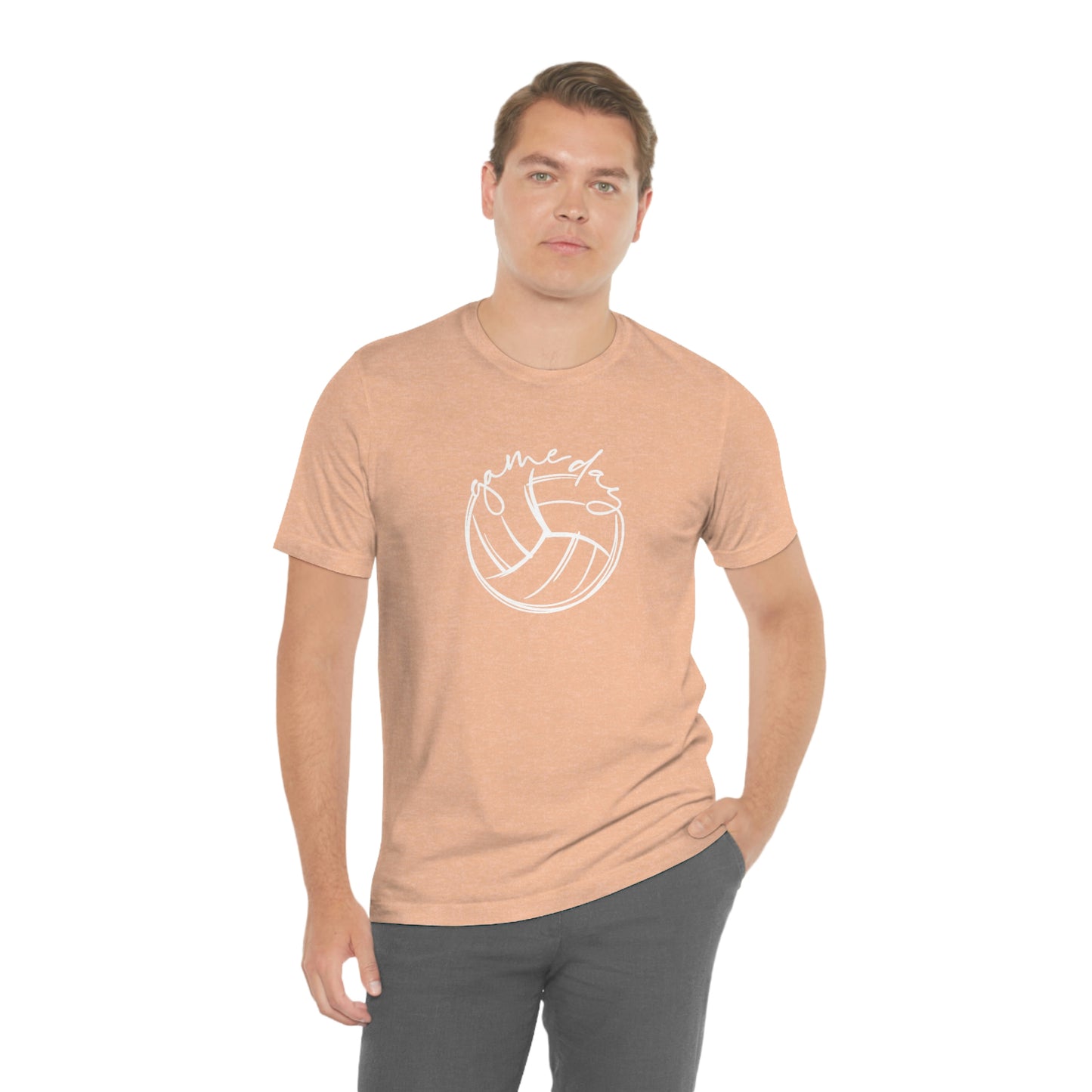 Volleyball Game Day Bella+Canvas 3001 Unisex Jersey Short Sleeve Tee