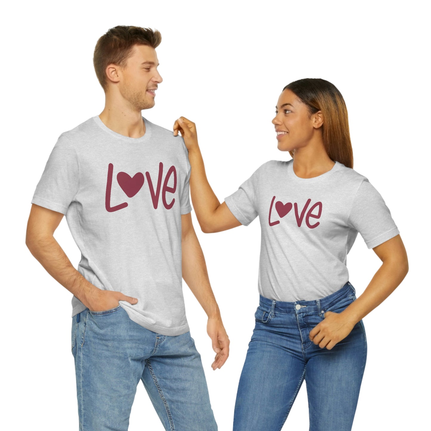 Love Valentine Shirt Unisex Jersey Short Sleeve Tee