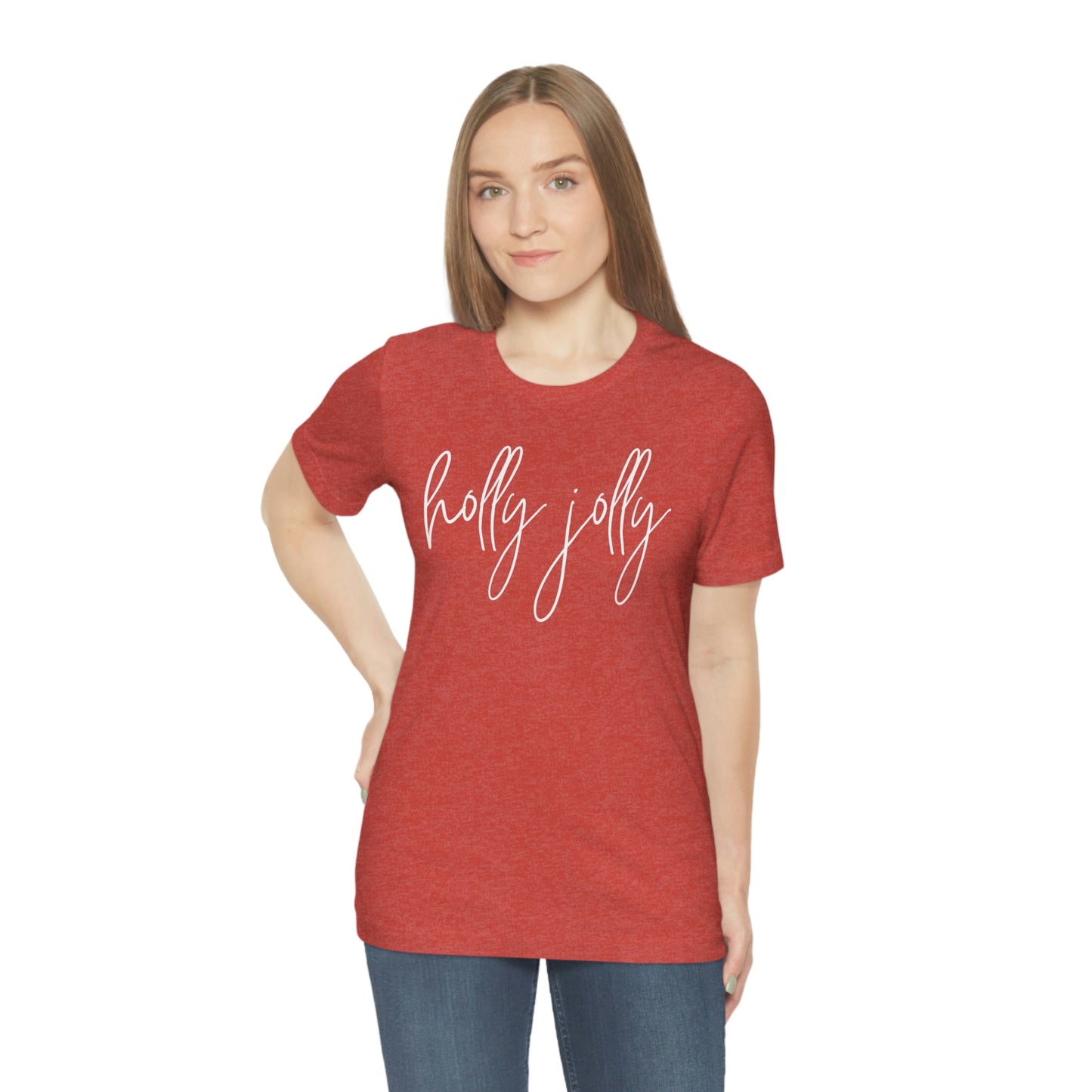 Holly Jolly Bella+Canvas Christmas Unisex Jersey Short Sleeve Tee