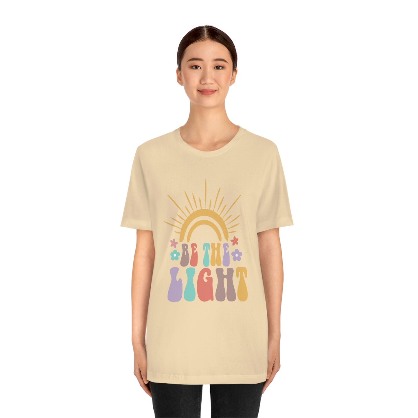 Inspirational Shirt Be The Light Bella+Canvas 3001 Unisex Jersey Short Sleeve Tee