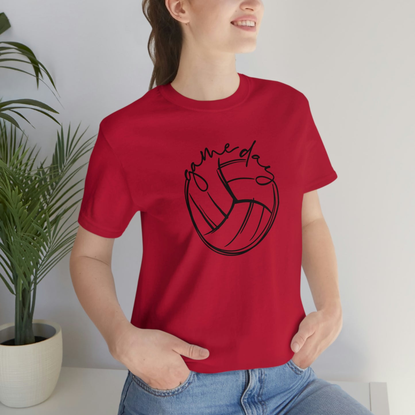 Volleyball Game Day Bella+Canvas 3001 Unisex Jersey Short Sleeve Tee