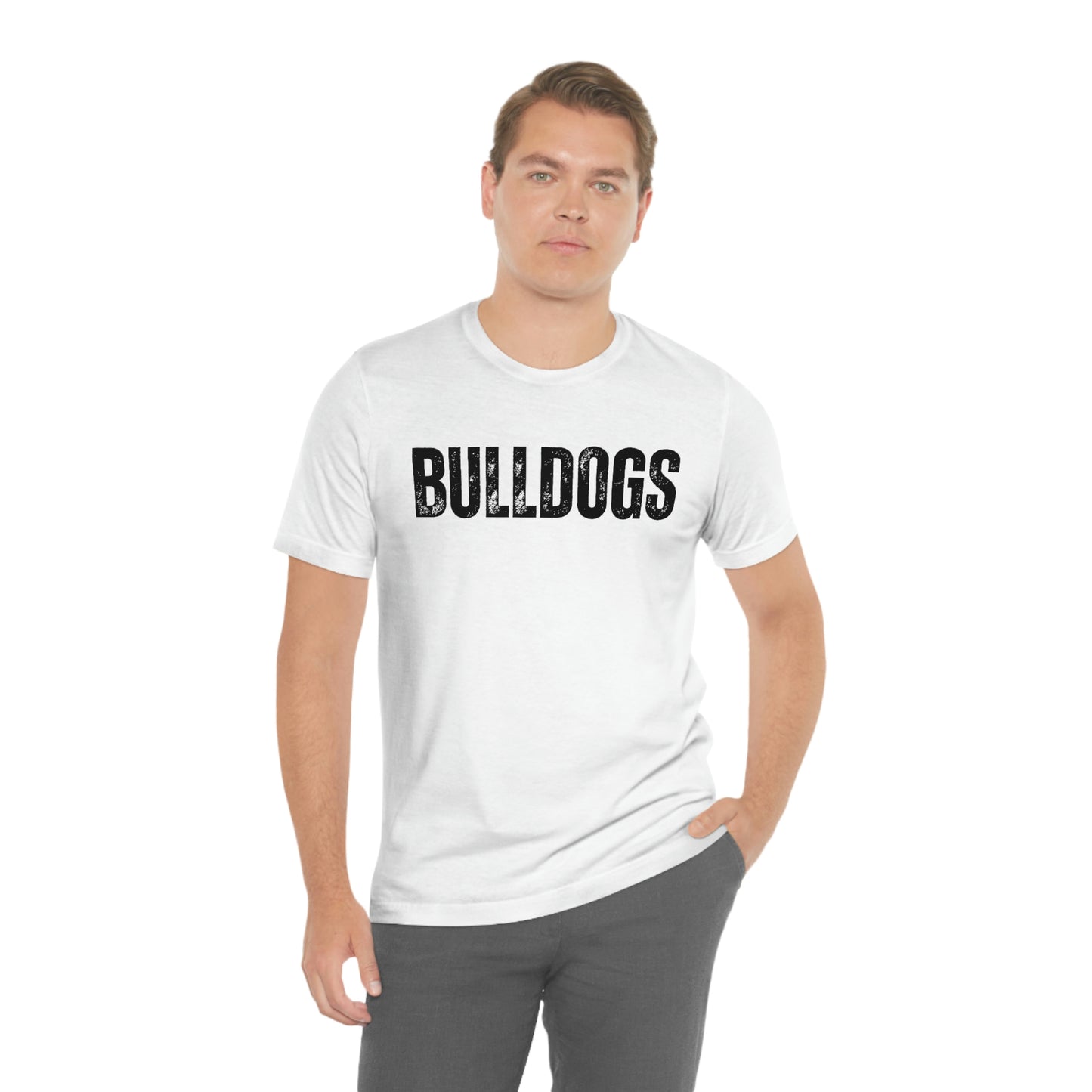 Bulldogs Women's and Men's Unisex Jersey Short Sleeve Tee Bella+Canvas 3001