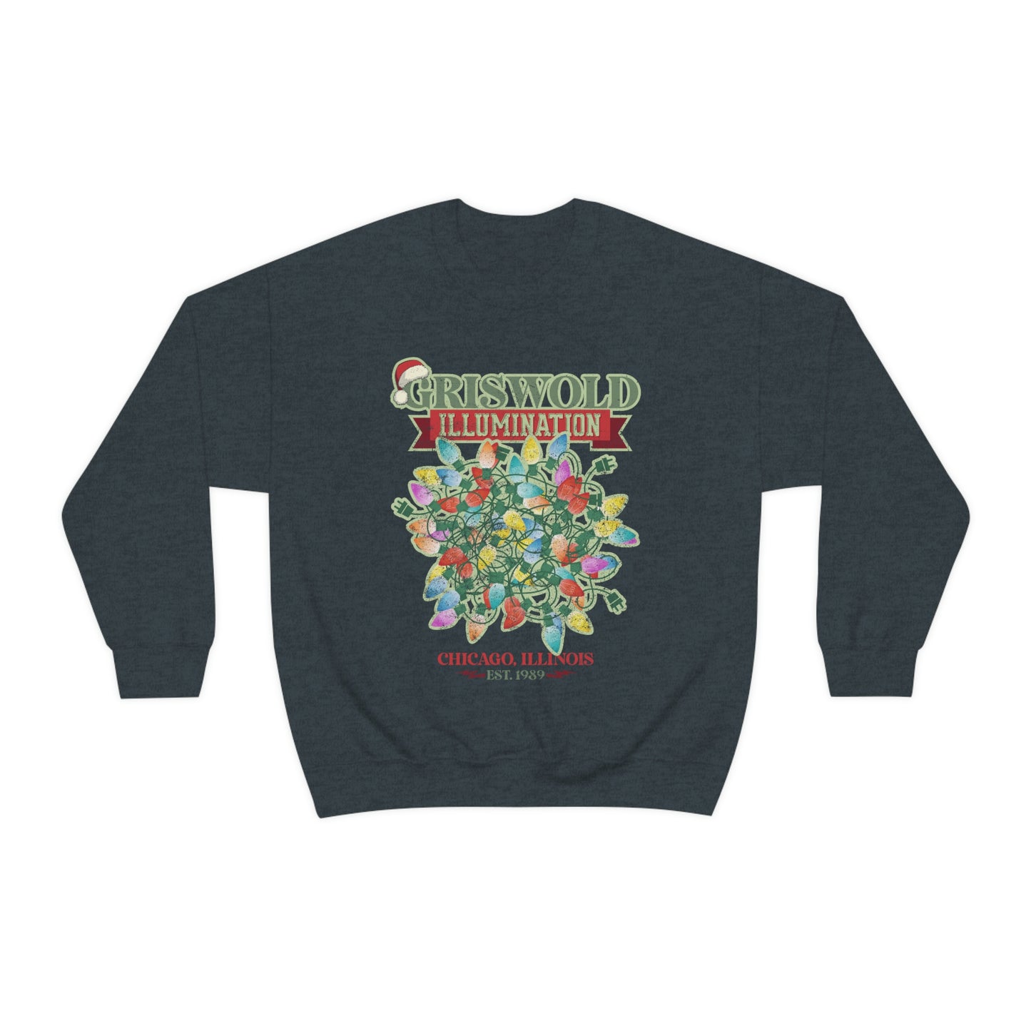 Griswold Illuminations Christmas Shirt Womens Unisex Heavy Blend Crewneck Sweatshirt