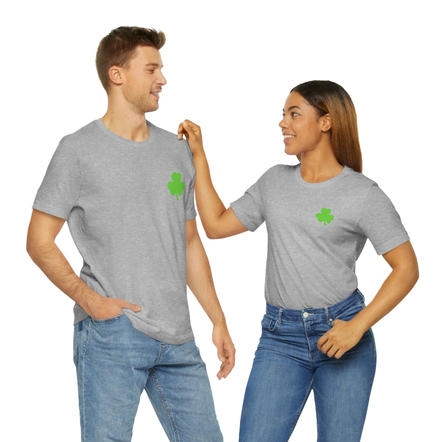 St. Patrick's Day American Flag Bella+Canvas 3001 Unisex Jersey Short Sleeve Tee