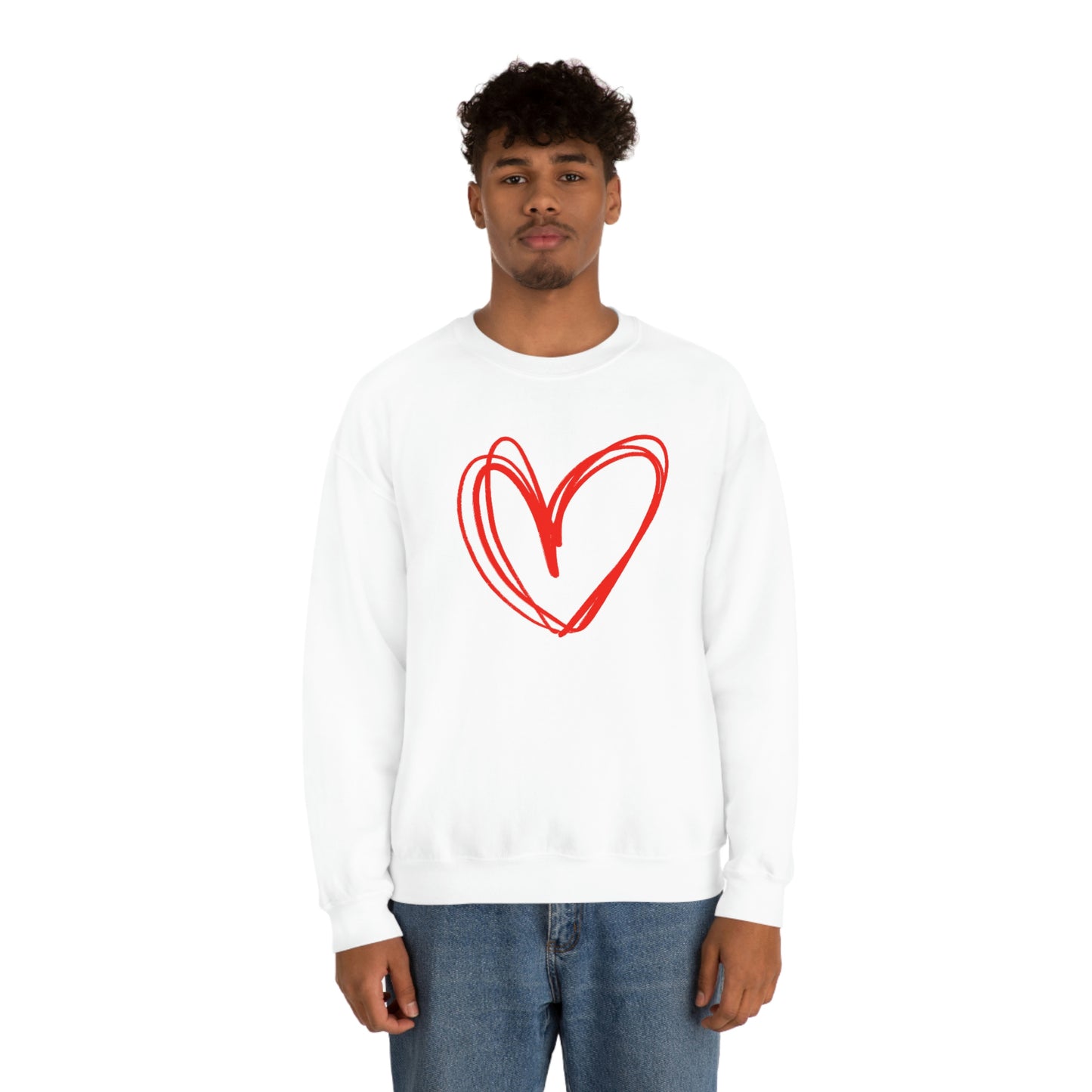 Heart Valentine Women's Unisex Heavy Blend Crewneck Sweatshirt