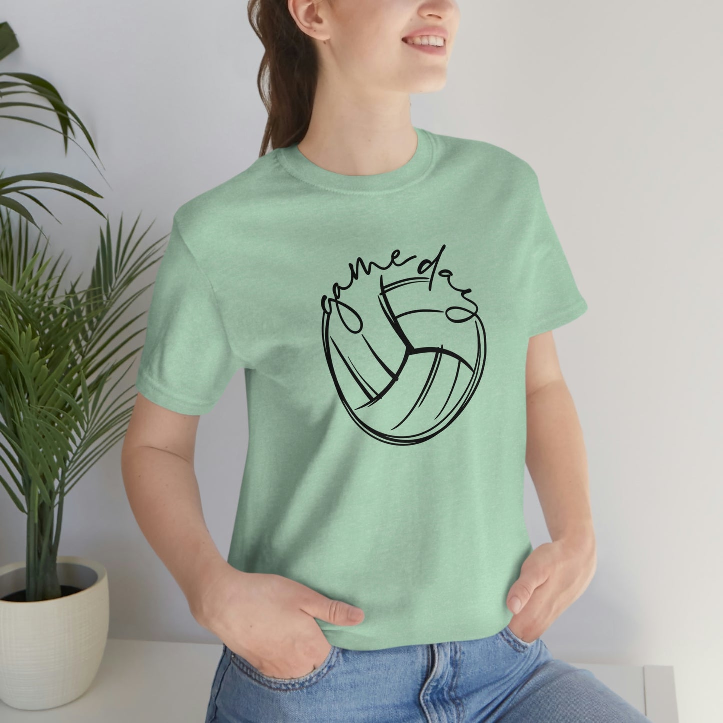 Volleyball Game Day Bella+Canvas 3001 Unisex Jersey Short Sleeve Tee