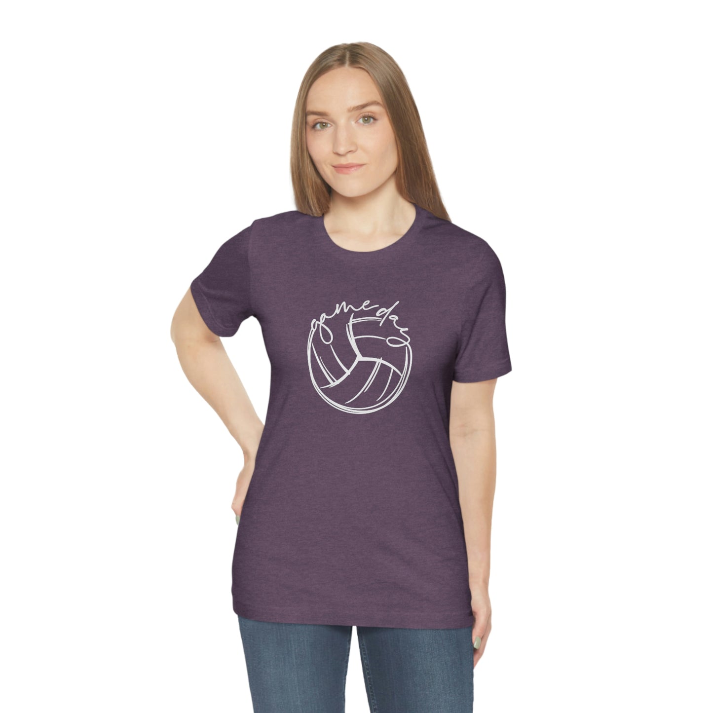 Volleyball Game Day Bella+Canvas 3001 Unisex Jersey Short Sleeve Tee