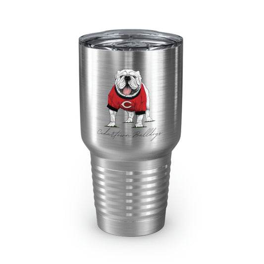 Cedartown Bulldogs Mascot School Spirit Ringneck Tumbler, 30oz