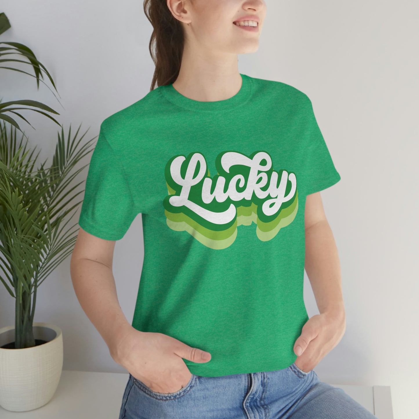 St. Patrick's Day Lucky Bella+Canvas 3001 Unisex Jersey Short Sleeve Tee