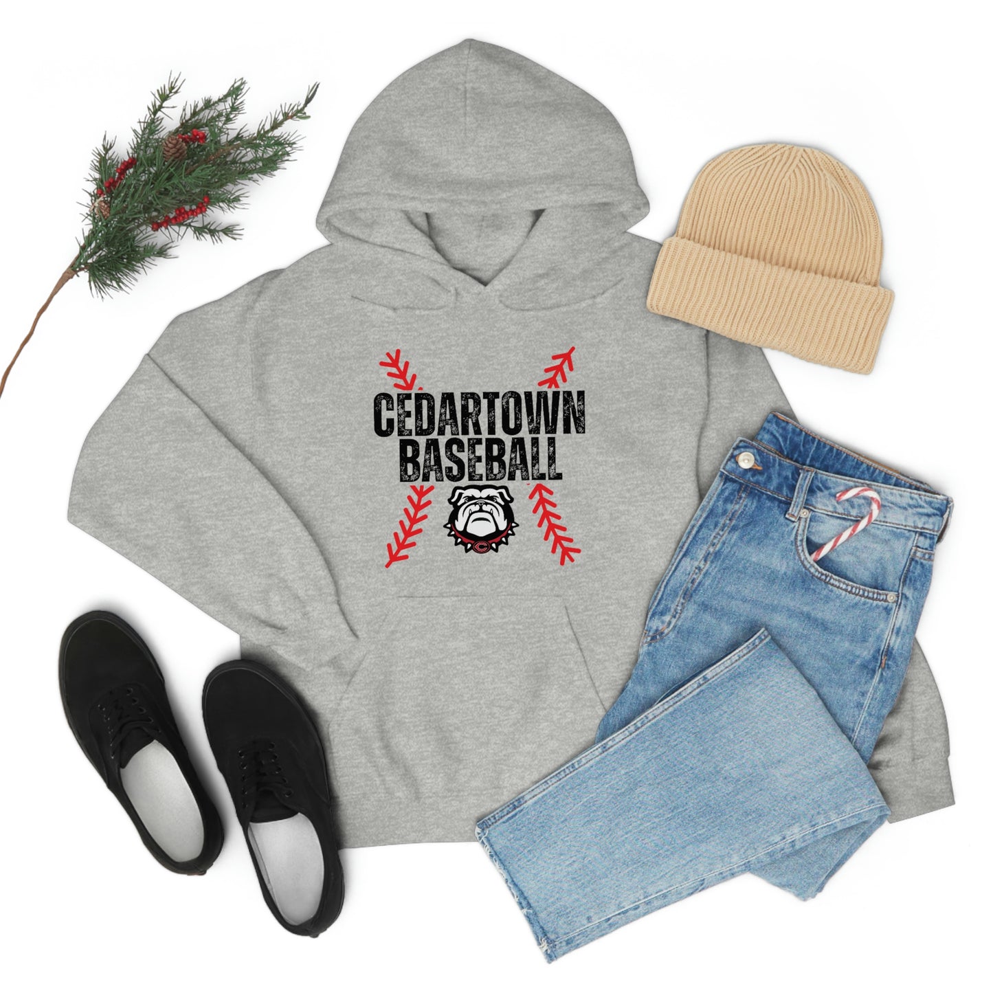 Cedartown Baseball Gildan 18500 Unisex Heavy Blend Hooded Sweatshirt with Pockets