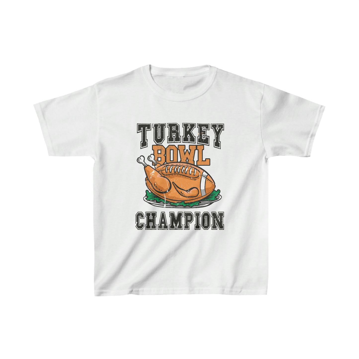 Boys Thanksgiving & Football T-shirt Kids Heavy Cotton Tee