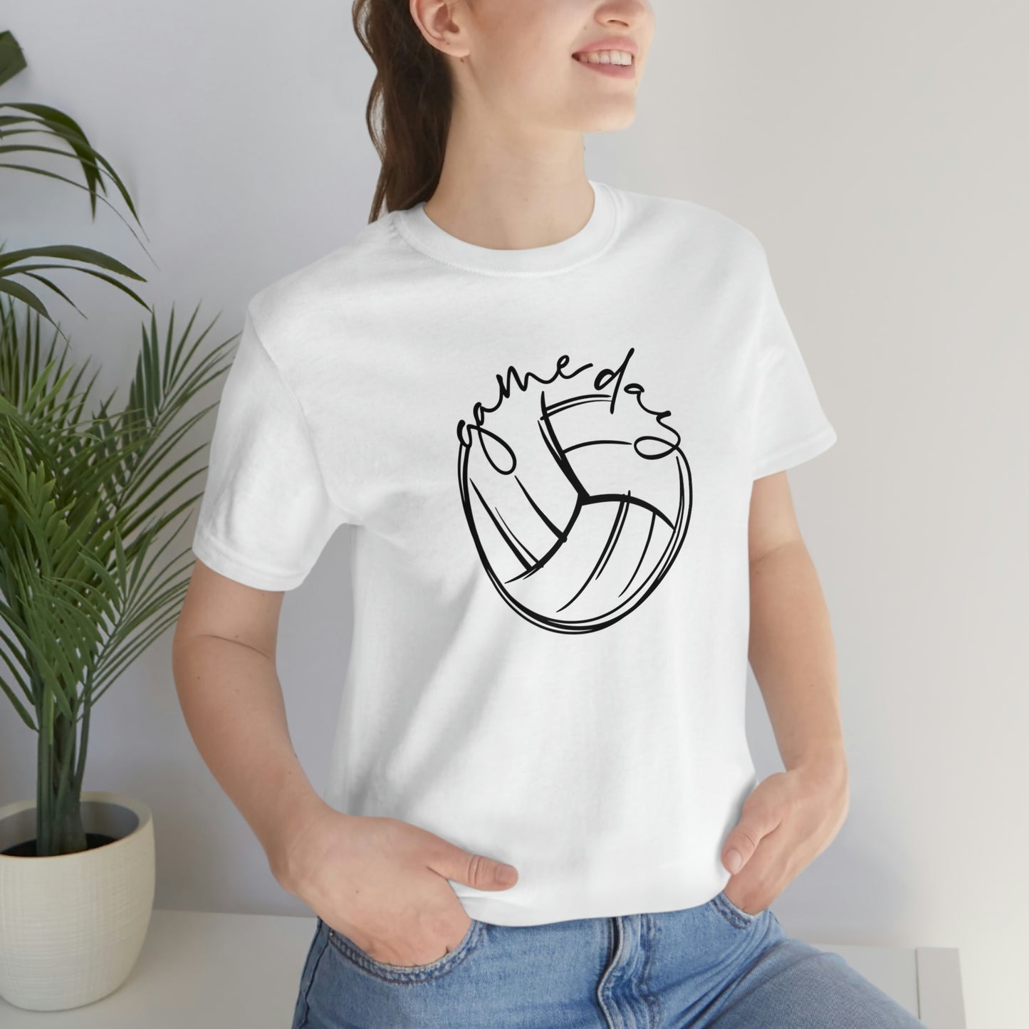 Volleyball Game Day Bella+Canvas 3001 Unisex Jersey Short Sleeve Tee