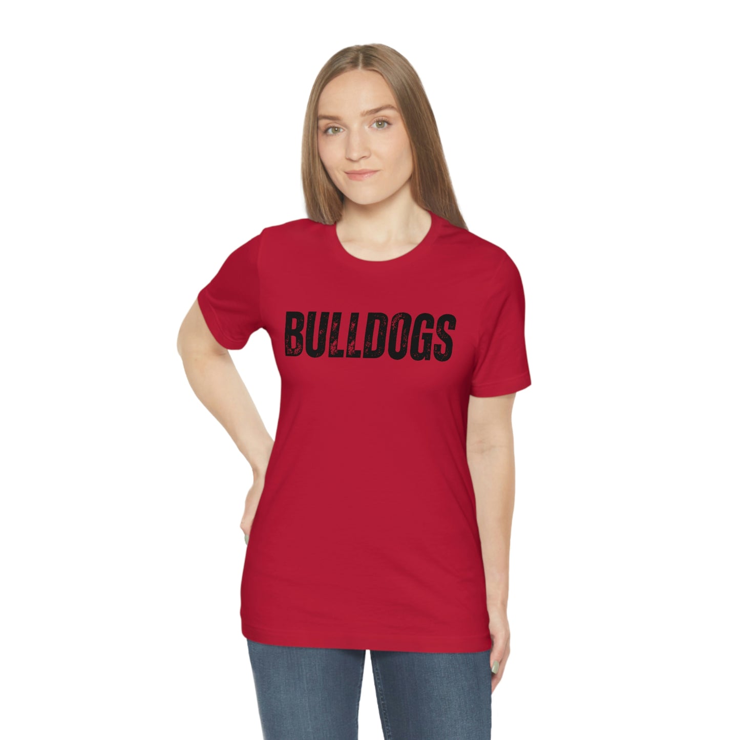 Bulldogs Women's and Men's Unisex Jersey Short Sleeve Tee Bella+Canvas 3001