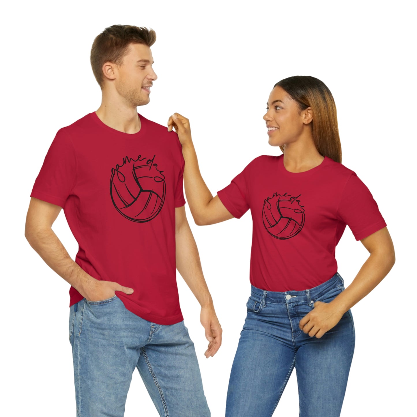 Volleyball Game Day Bella+Canvas 3001 Unisex Jersey Short Sleeve Tee