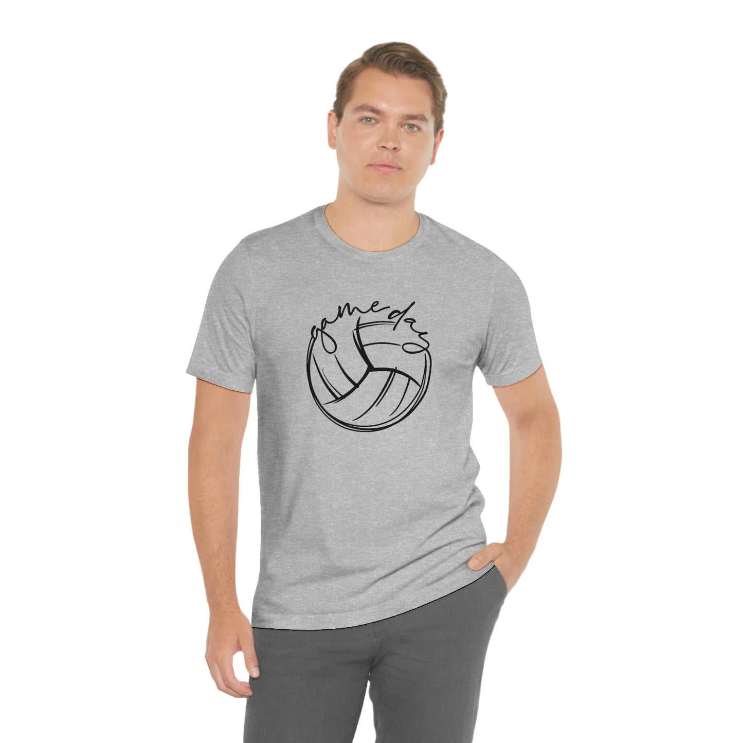 Volleyball Game Day Bella+Canvas 3001 Unisex Jersey Short Sleeve Tee