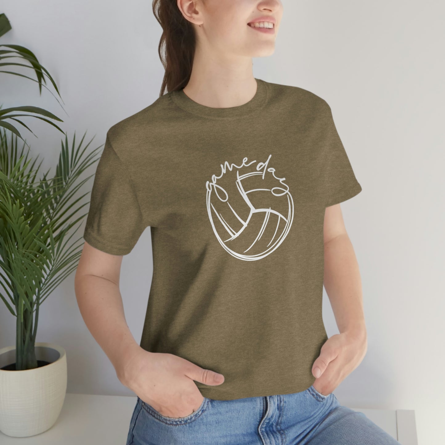 Volleyball Game Day Bella+Canvas 3001 Unisex Jersey Short Sleeve Tee