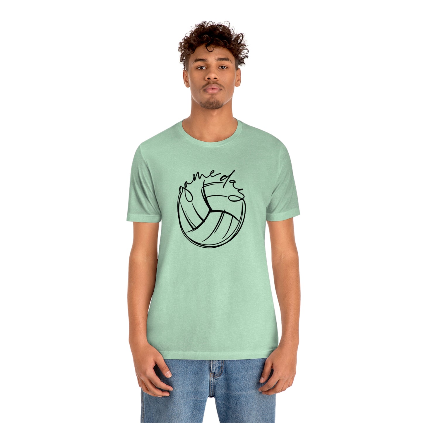 Volleyball Game Day Bella+Canvas 3001 Unisex Jersey Short Sleeve Tee