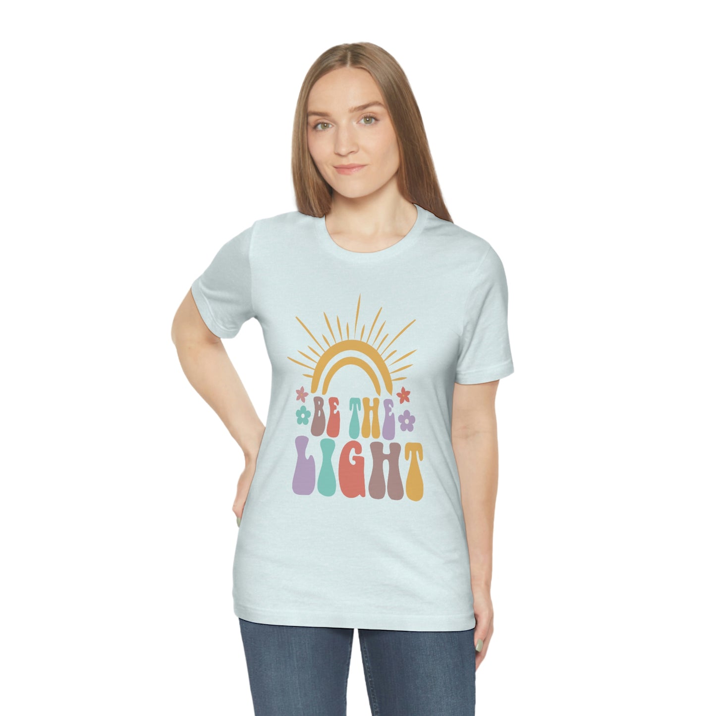 Inspirational Shirt Be The Light Bella+Canvas 3001 Unisex Jersey Short Sleeve Tee