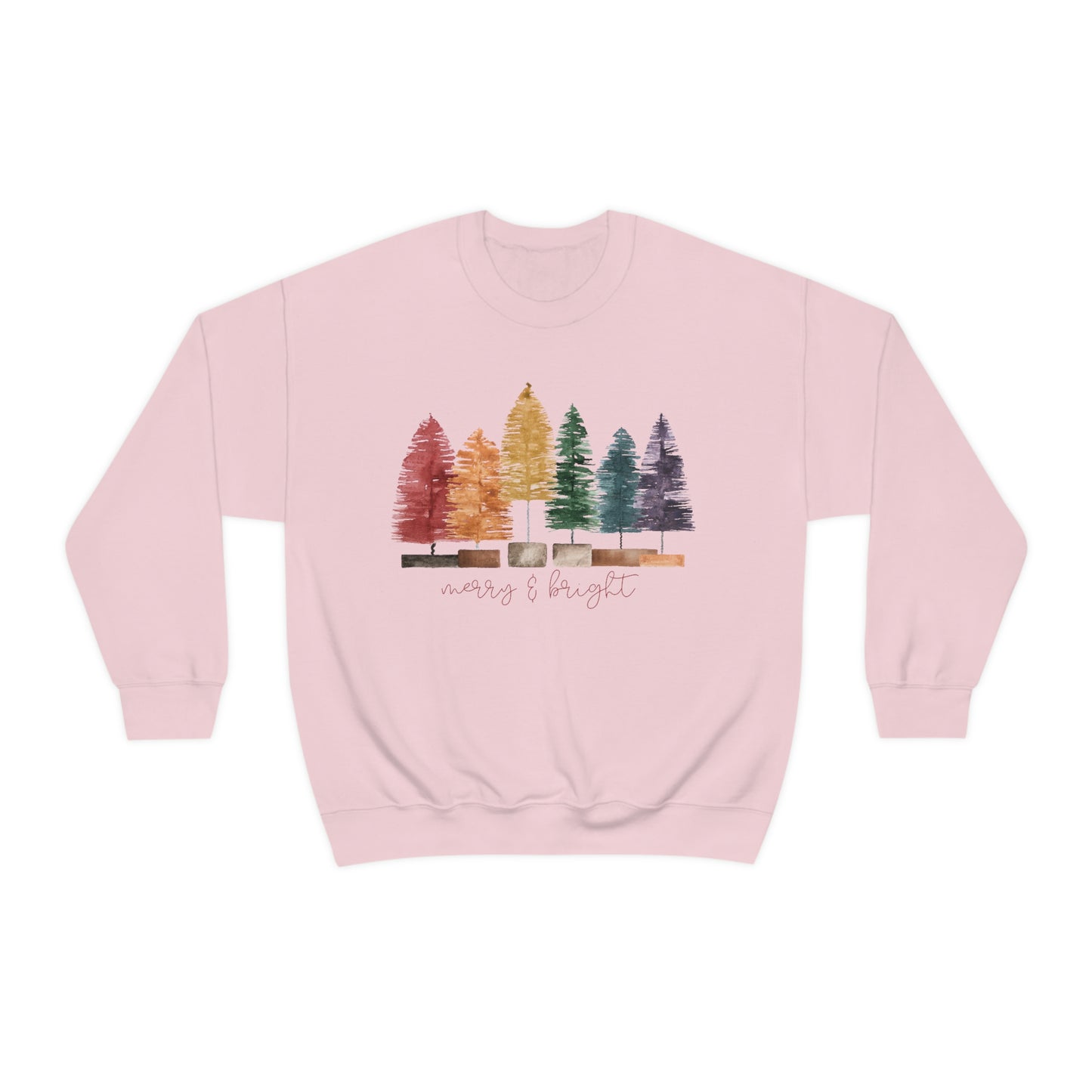 Christmas bottle brush tree Unisex Heavy Blend Crewneck Sweatshirt