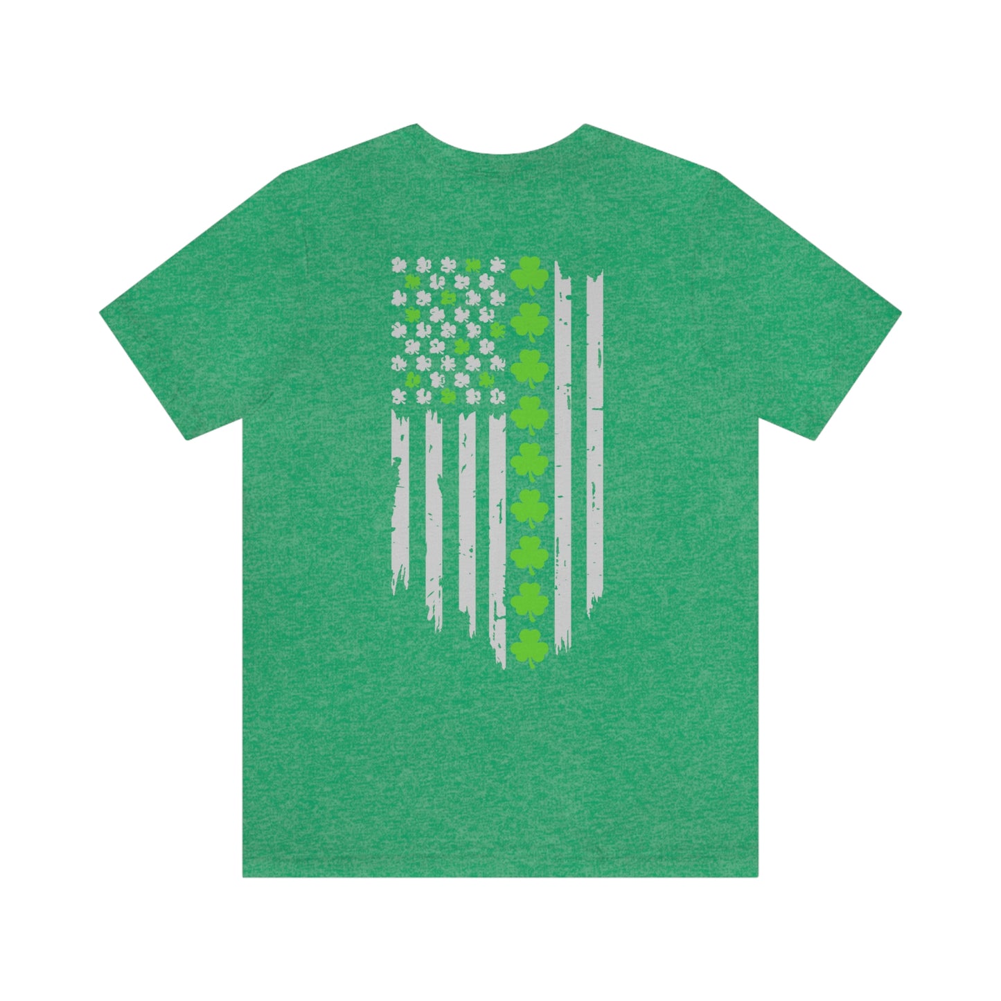 St. Patrick's Day American Flag Bella+Canvas 3001 Unisex Jersey Short Sleeve Tee