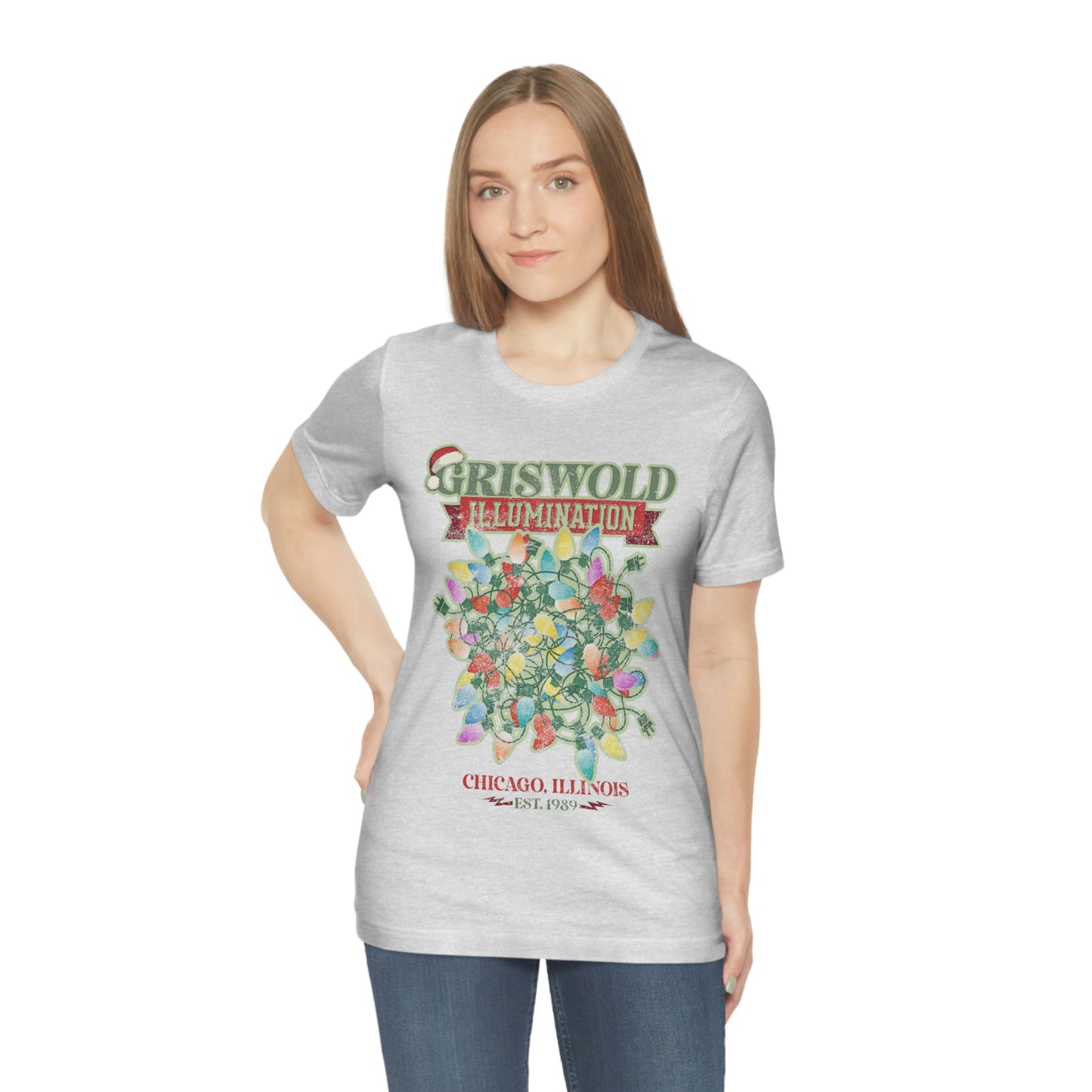 Griswold Illuminations Comfort Colors Christmas Unisex Jersey Short Sleeve Tee