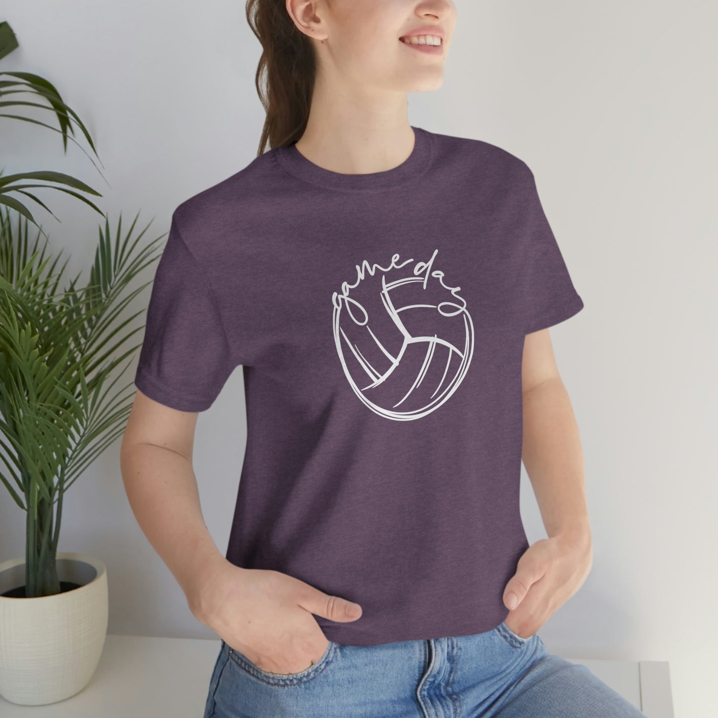 Volleyball Game Day Bella+Canvas 3001 Unisex Jersey Short Sleeve Tee