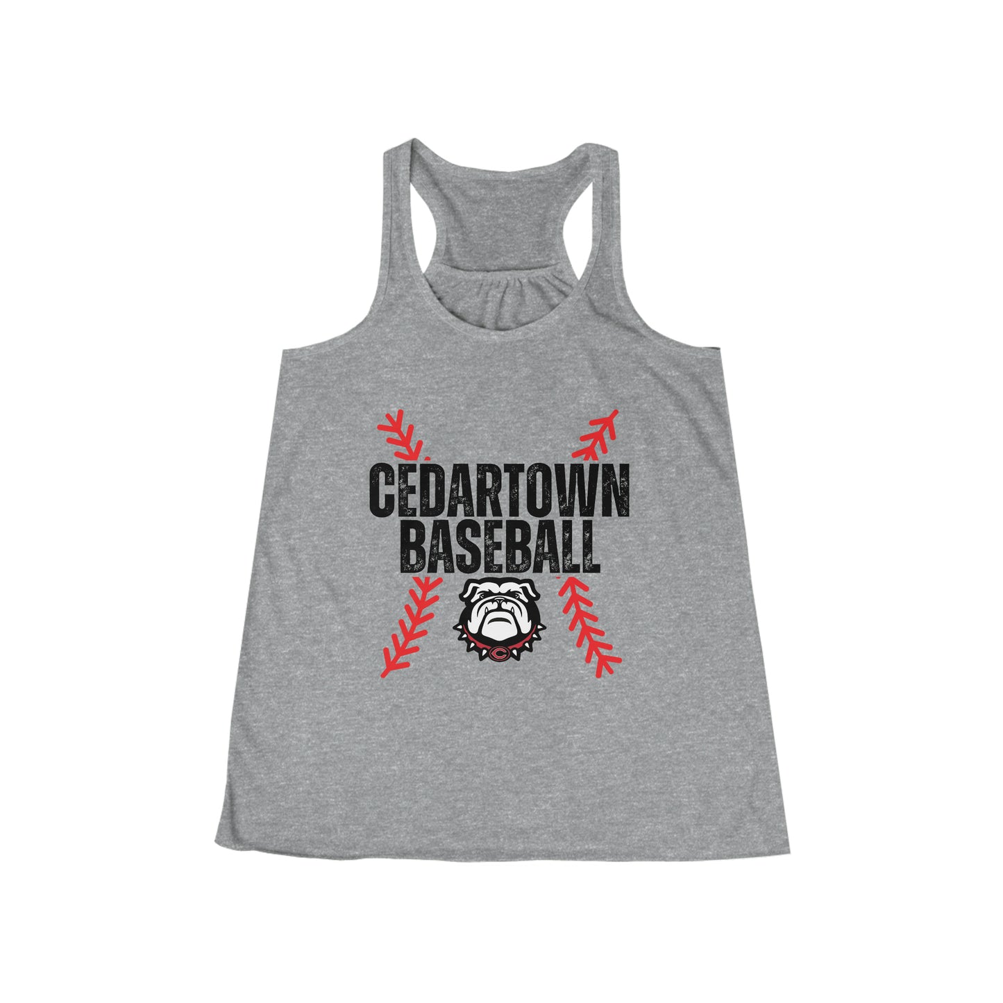 Cedartown Bulldogs Baseball Bella+Canvas Women's Flowy Racerback Tank