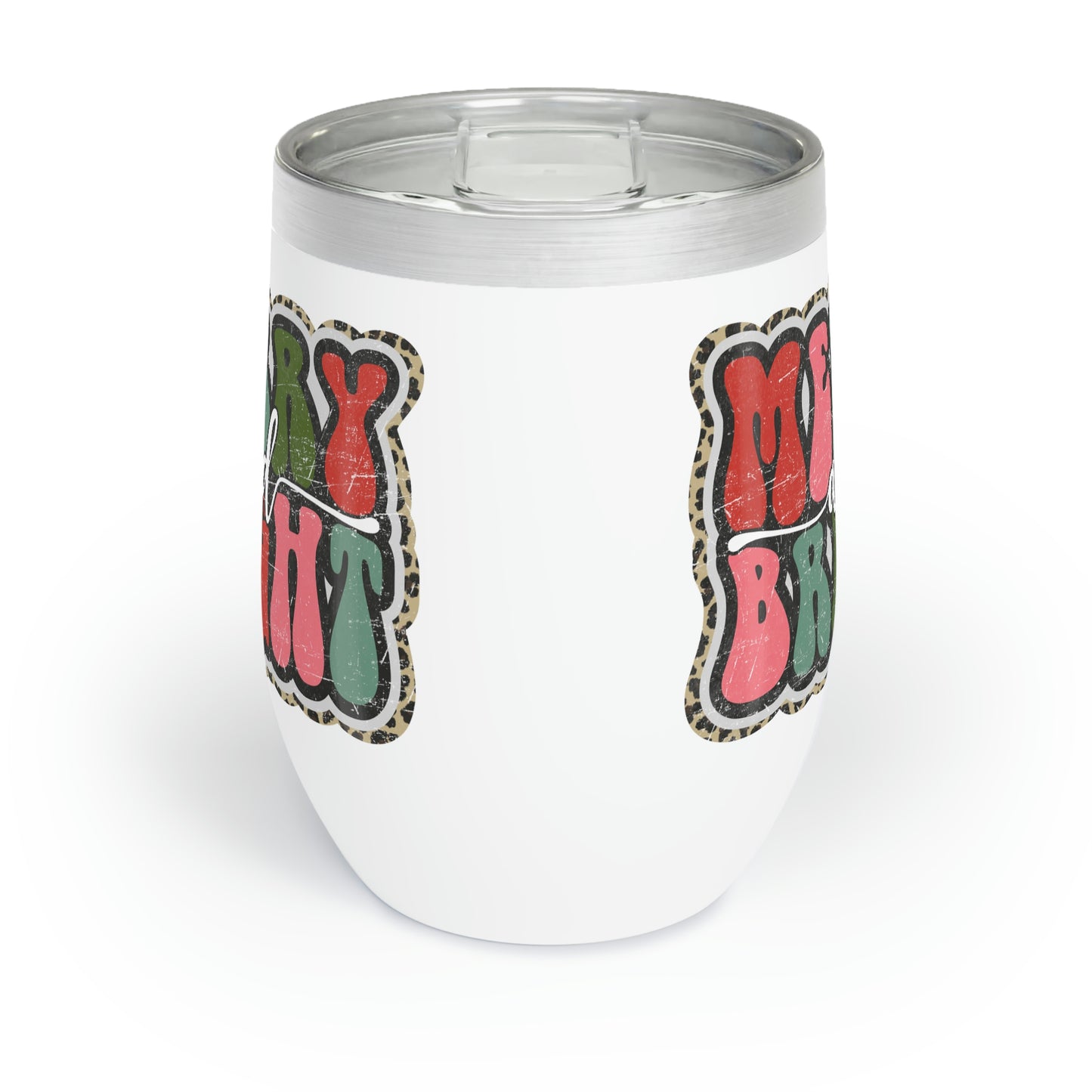 Merry & Bright Leopard Chill Wine Tumbler