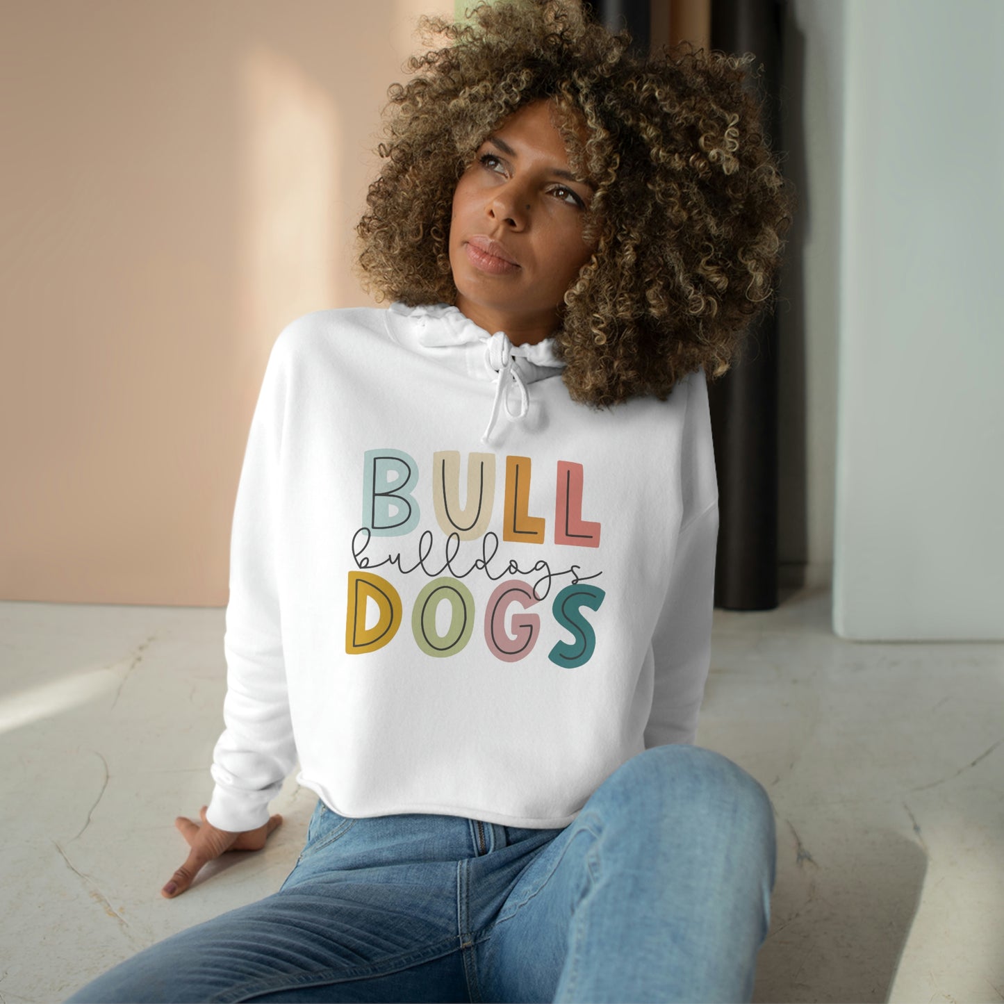 Bulldogs Crop Hoodie