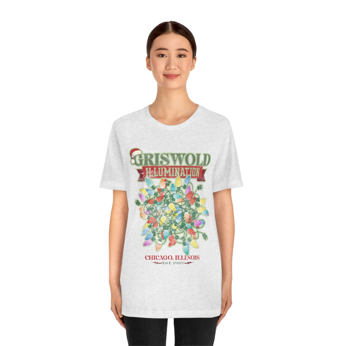 Griswold Illuminations Comfort Colors Christmas Unisex Jersey Short Sleeve Tee