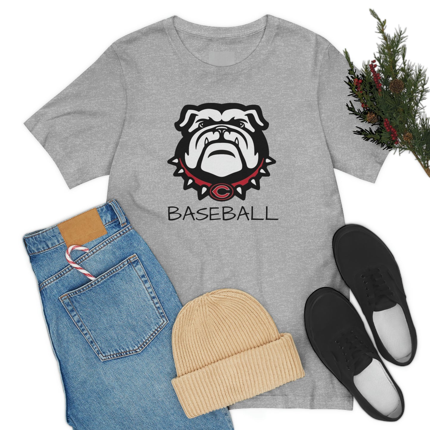 Bulldog Baseball Bella+Canvas 3001 Unisex Jersey Short Sleeve Tee