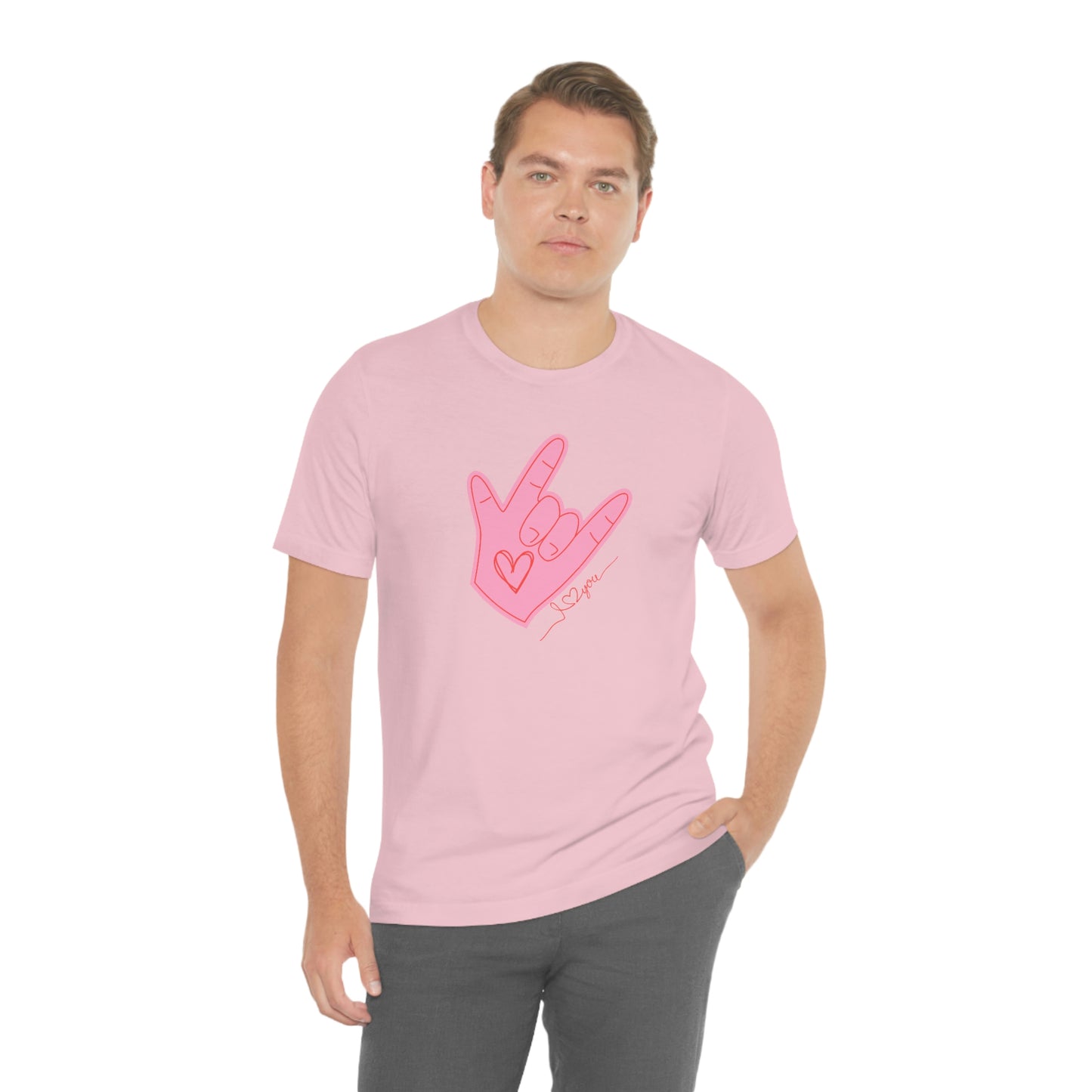 ASL Valentine's Day Bella+Canvas 3001 Unisex Jersey Short Sleeve Tee