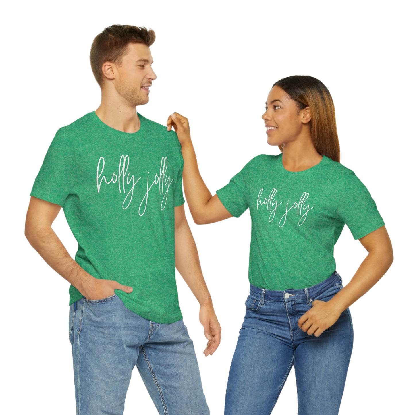 Holly Jolly Bella+Canvas Christmas Unisex Jersey Short Sleeve Tee