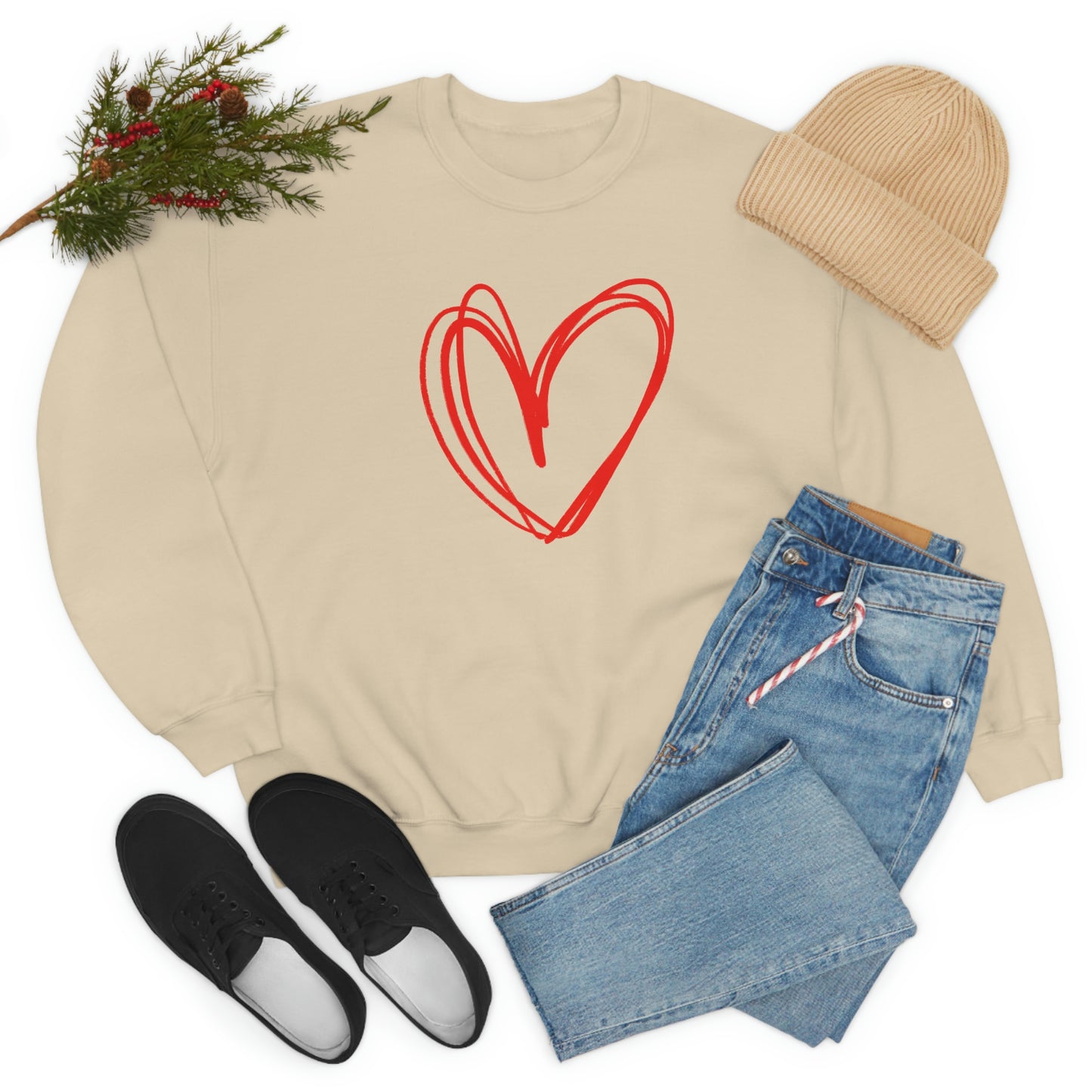 Heart Valentine Women's Unisex Heavy Blend Crewneck Sweatshirt