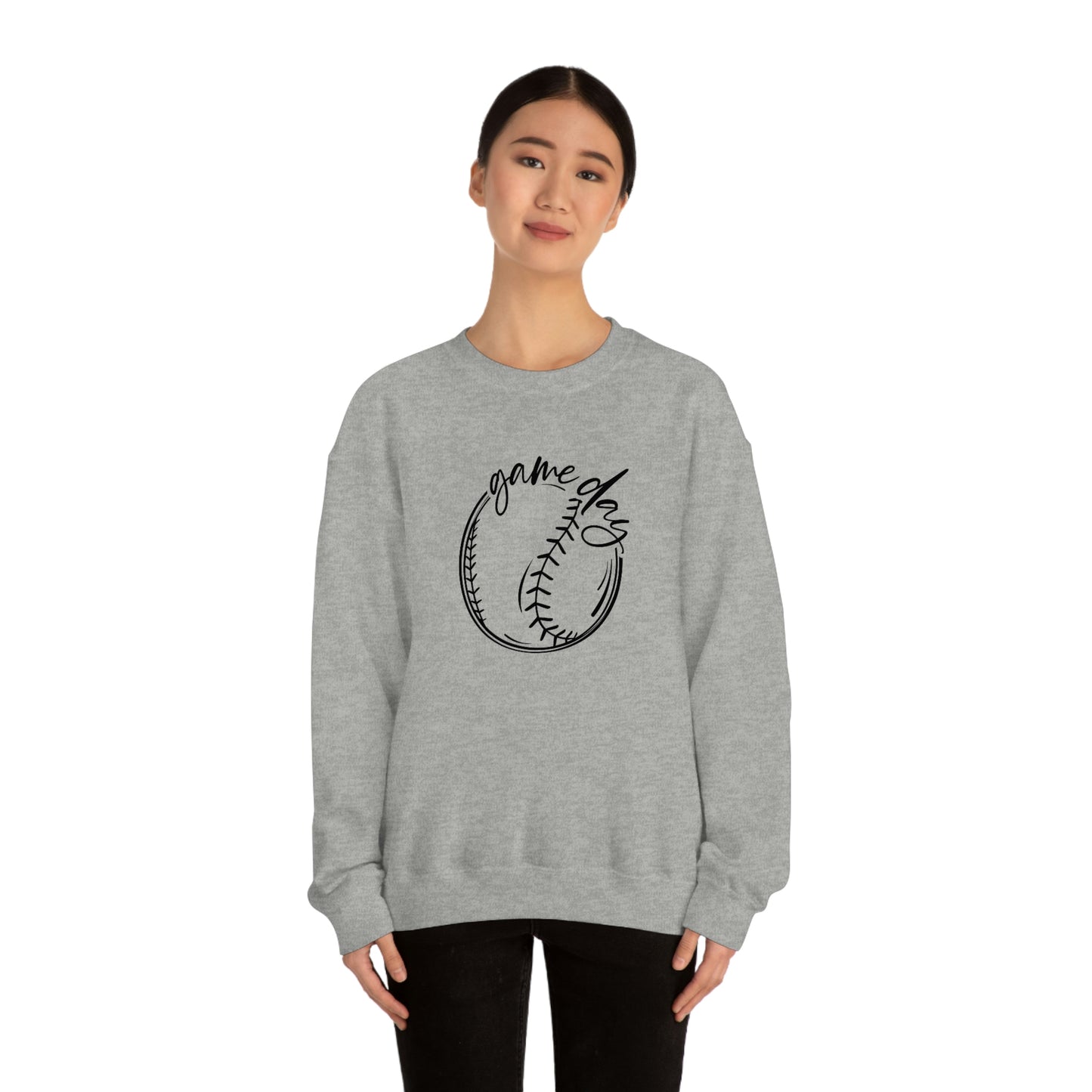 Baseball Game Day Gildan 18000Unisex Heavy Blend Crewneck Sweatshirt