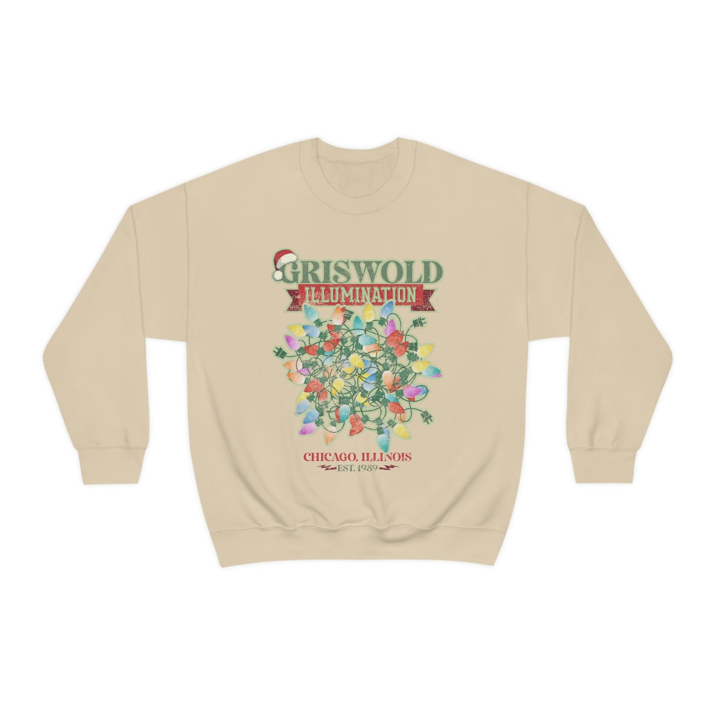 Griswold Illuminations Christmas Shirt Womens Unisex Heavy Blend Crewneck Sweatshirt