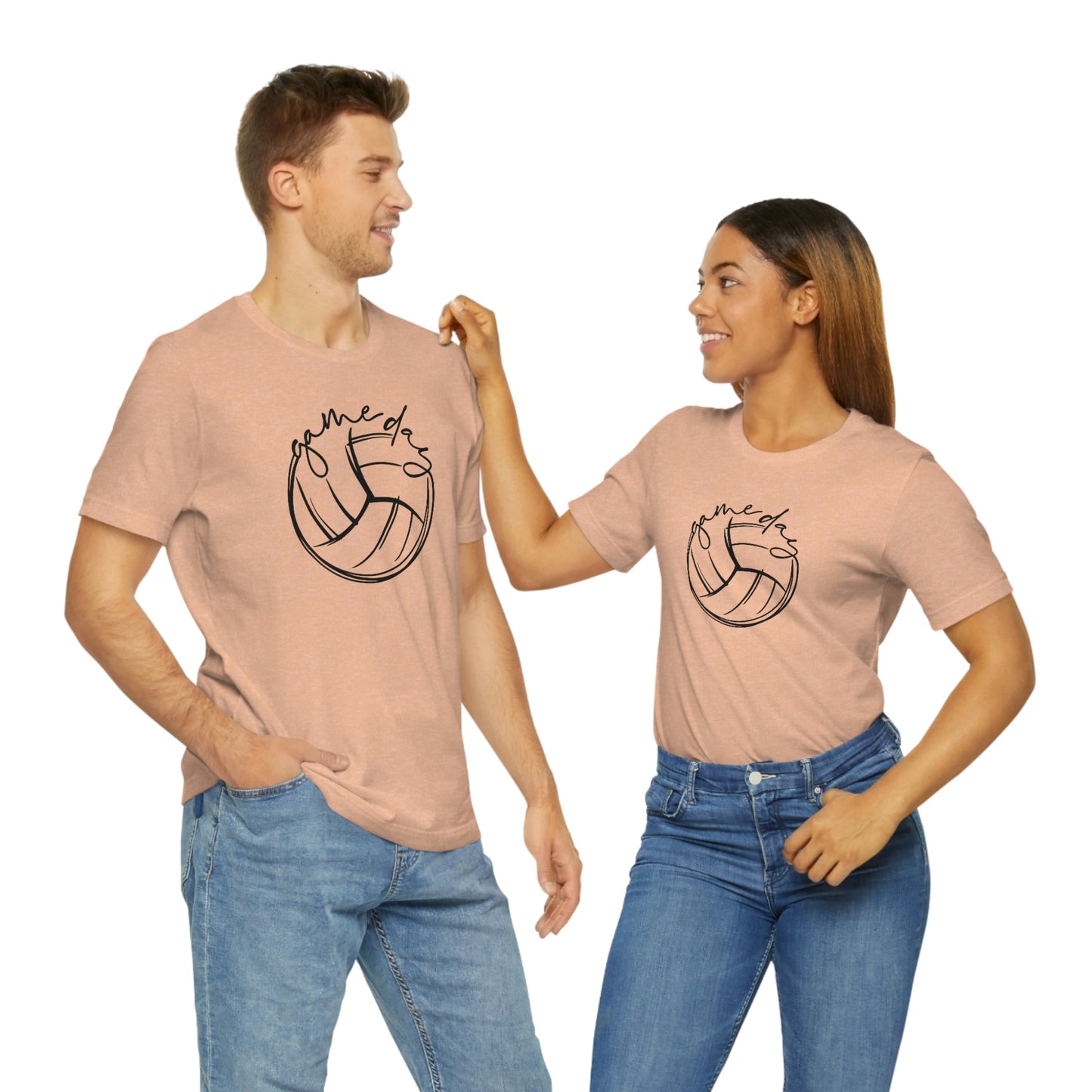 Volleyball Game Day Bella+Canvas 3001 Unisex Jersey Short Sleeve Tee