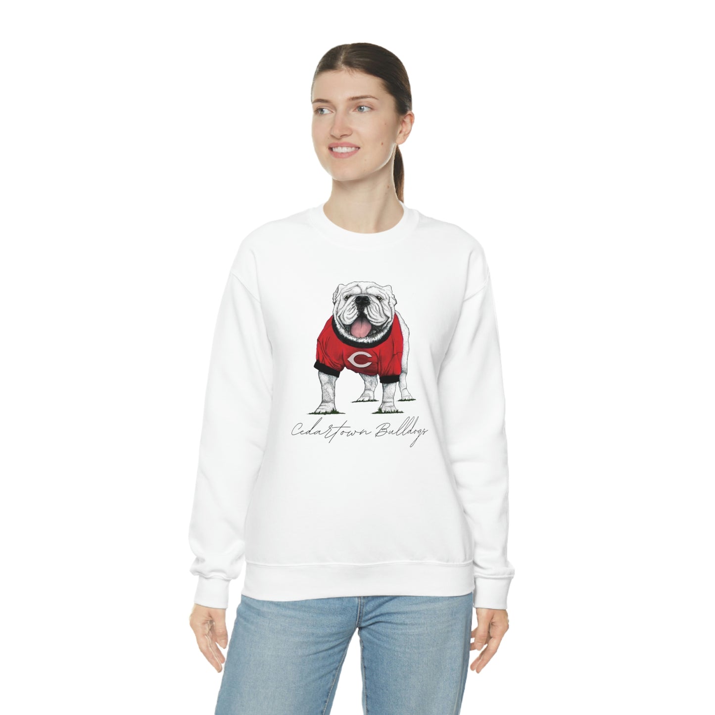 Cedartown Bulldogs Gildan 18000 Unisex Heavy Blend Crewneck Sweatshirt