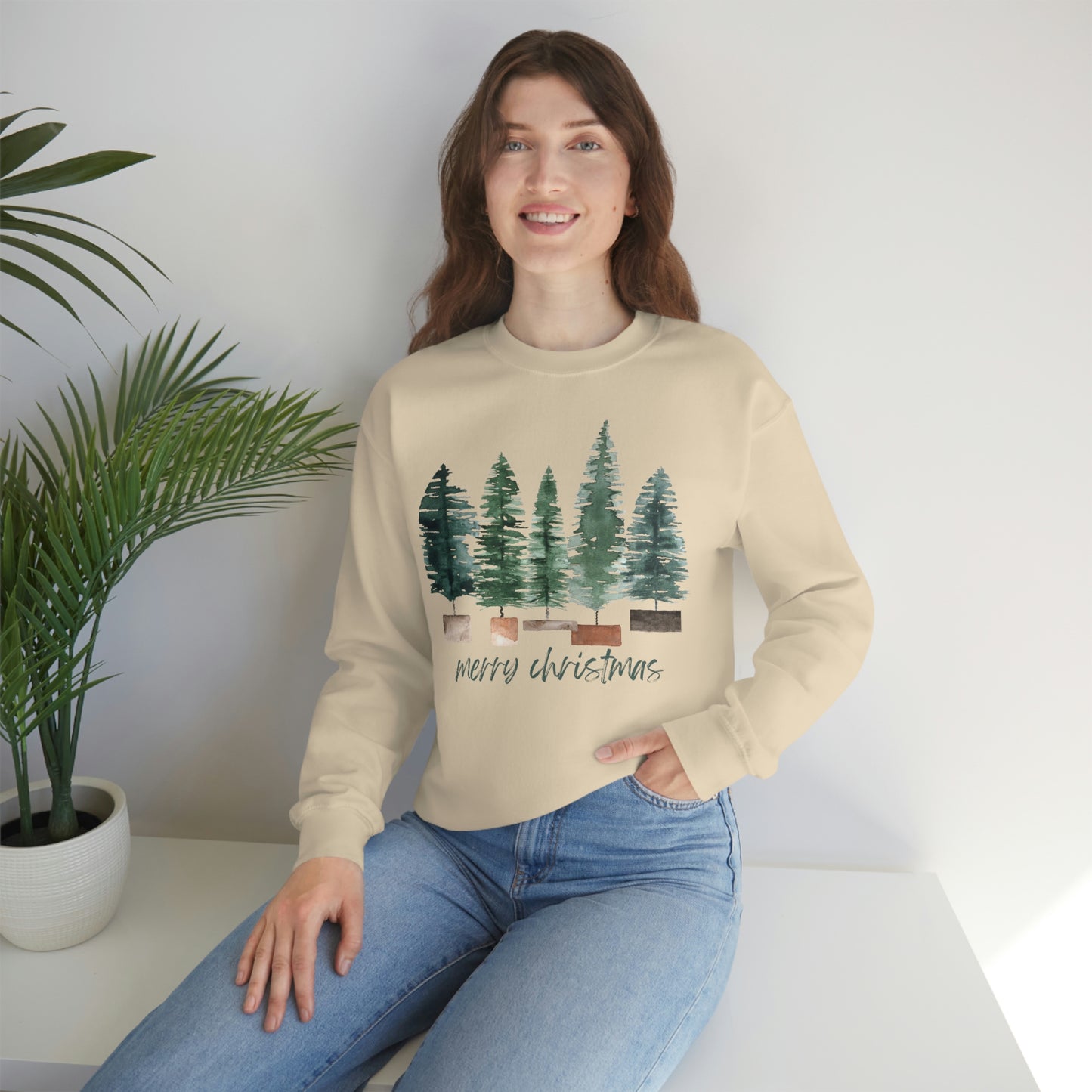 Christmas bubble tree Unisex Heavy Blend Crewneck Sweatshirt