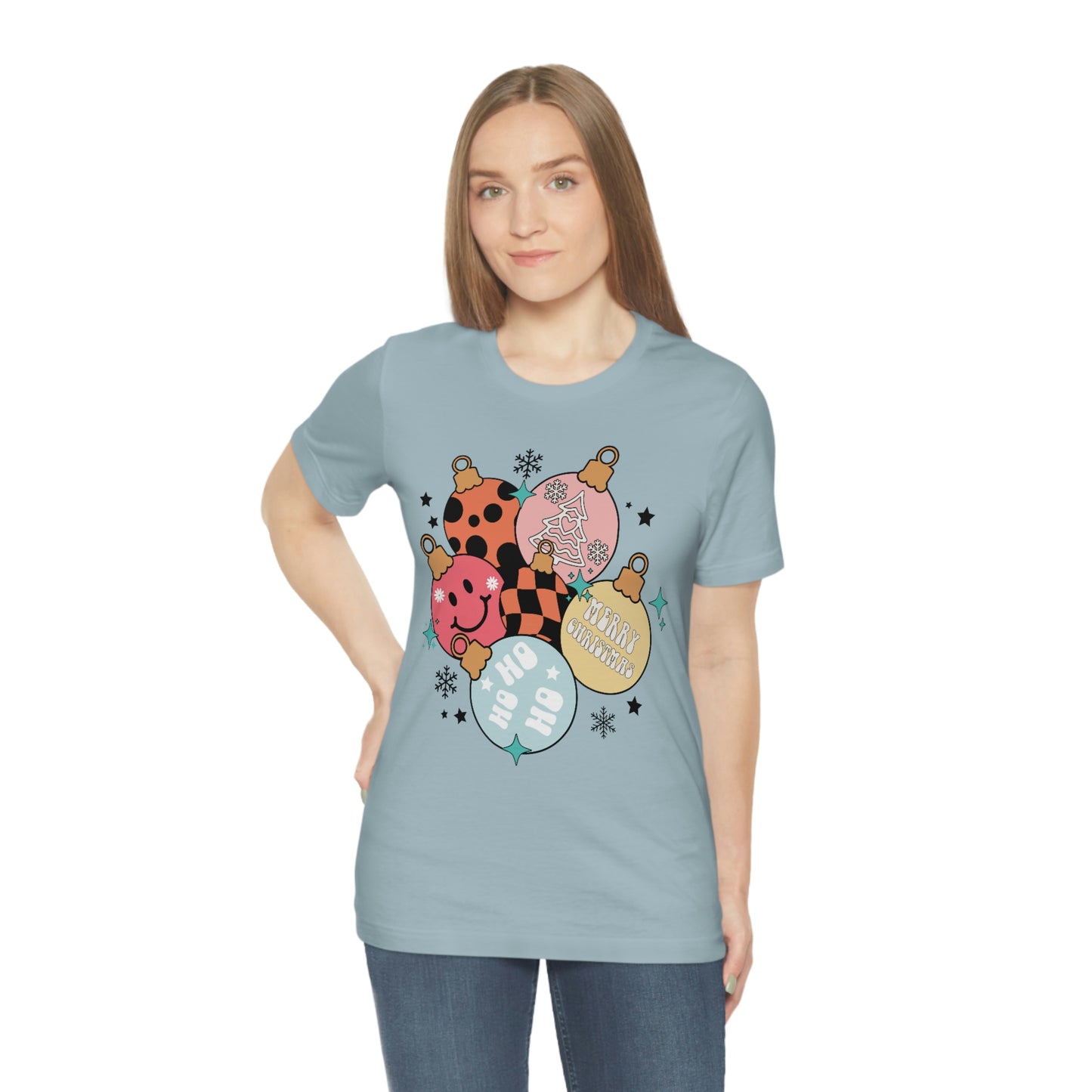 Retro Christmas Ornament Women's Bella+Canvas Short Sleeve Tee